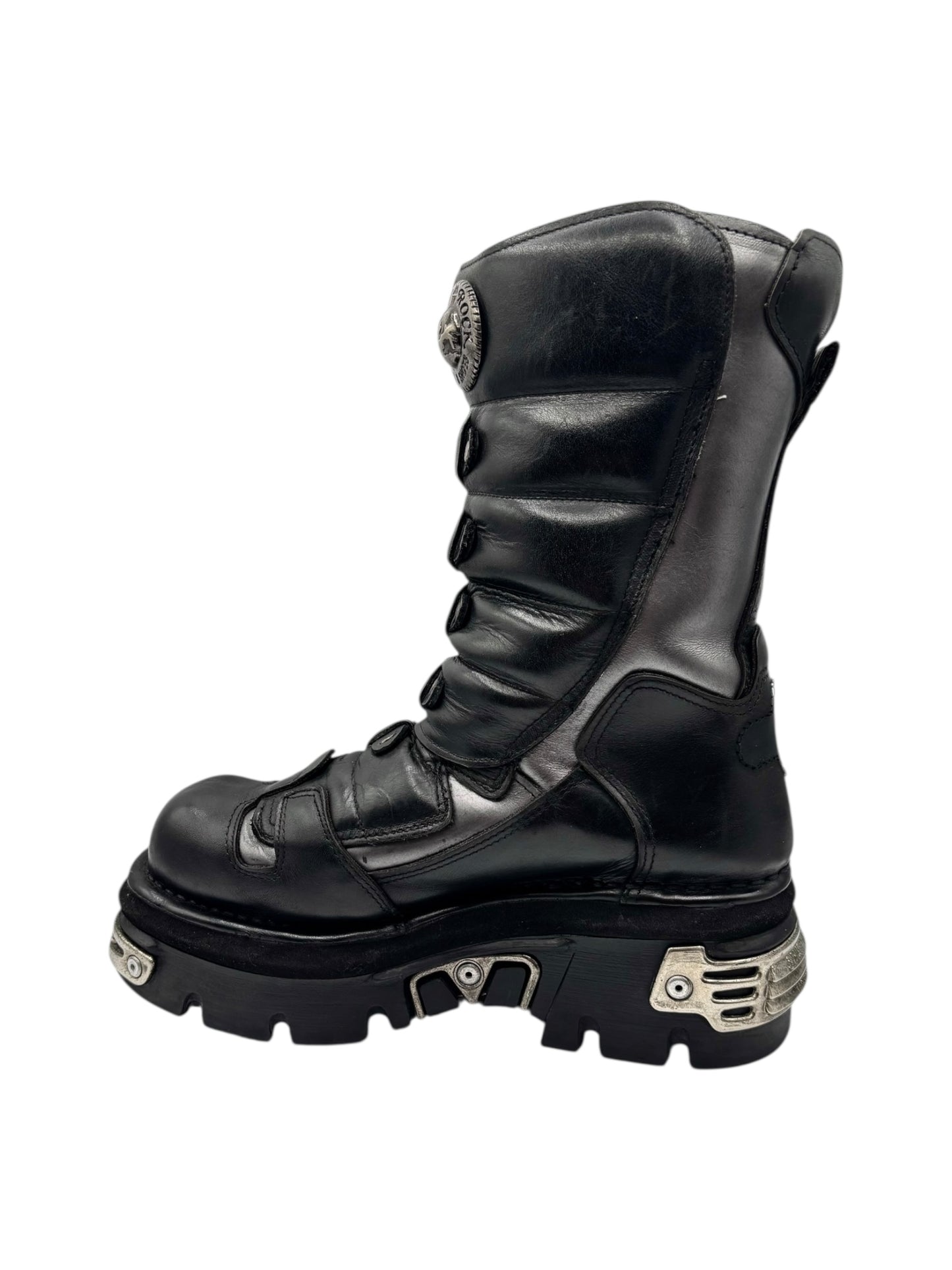Vintage New Rock lace up reactor boots size 42