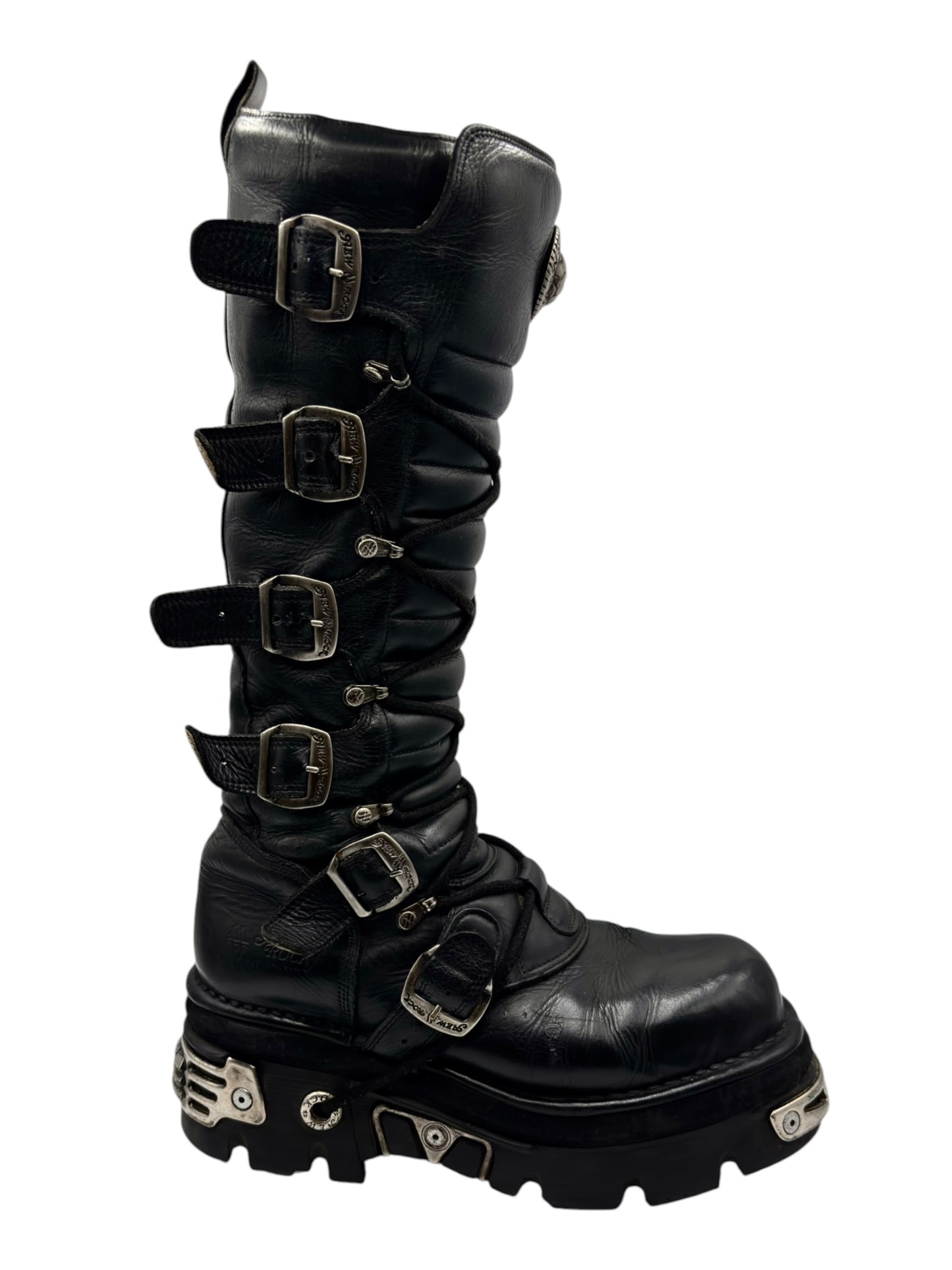 Vintage New Rock knee high reactor leather boots