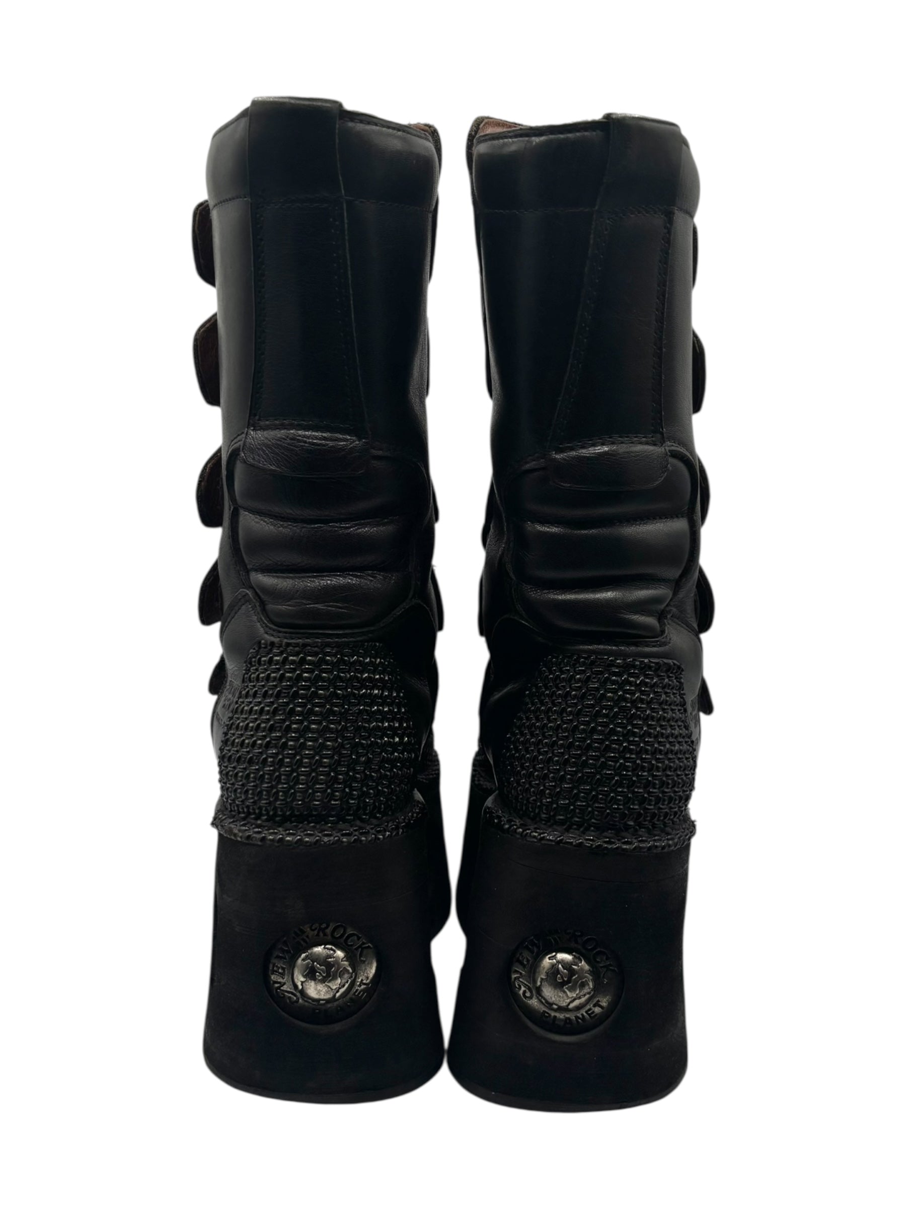 Vintage 90s New Rock armoured neptuno platform boots size 39