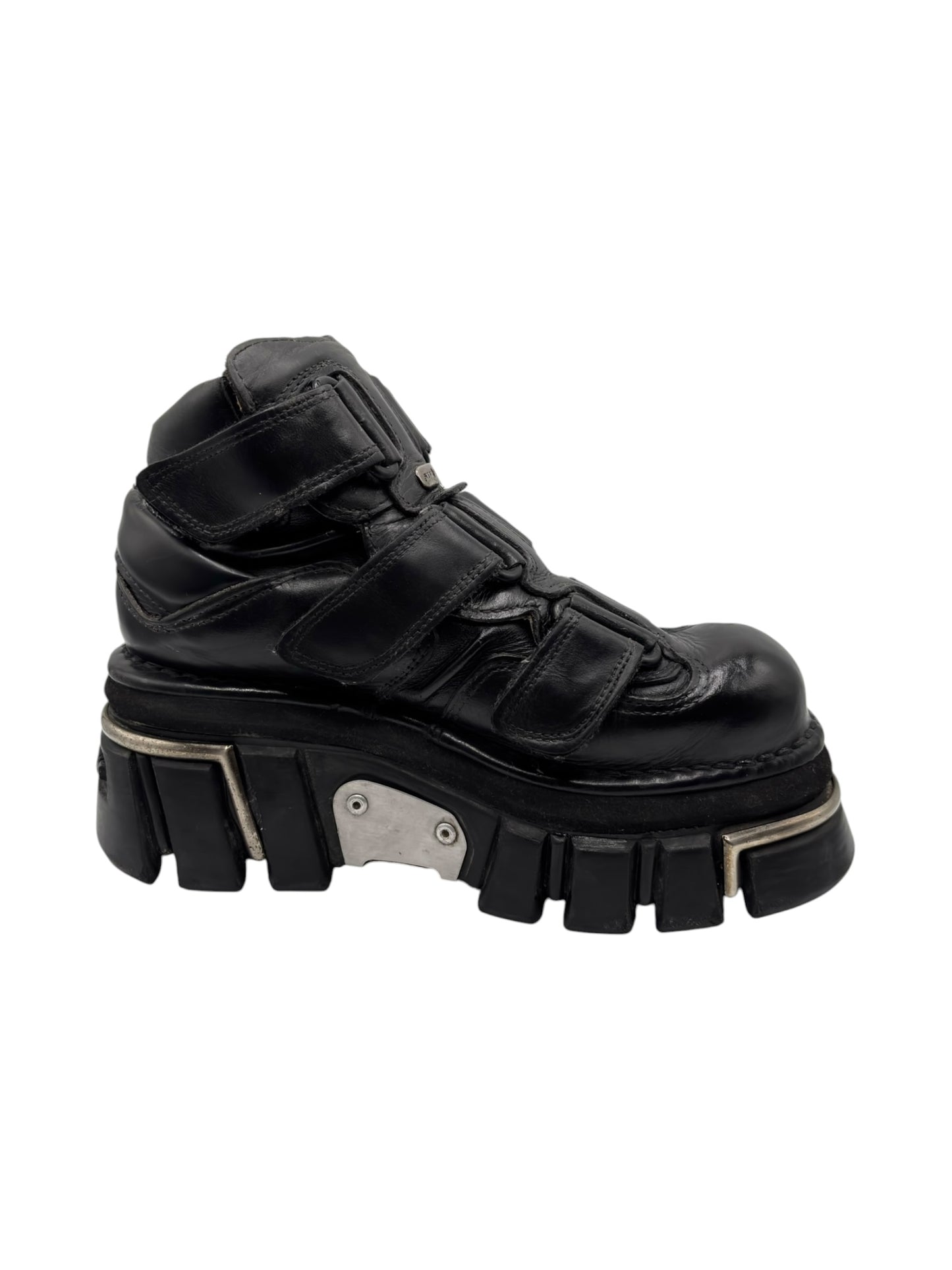 Vintage New Rock terminator velcro platform boots