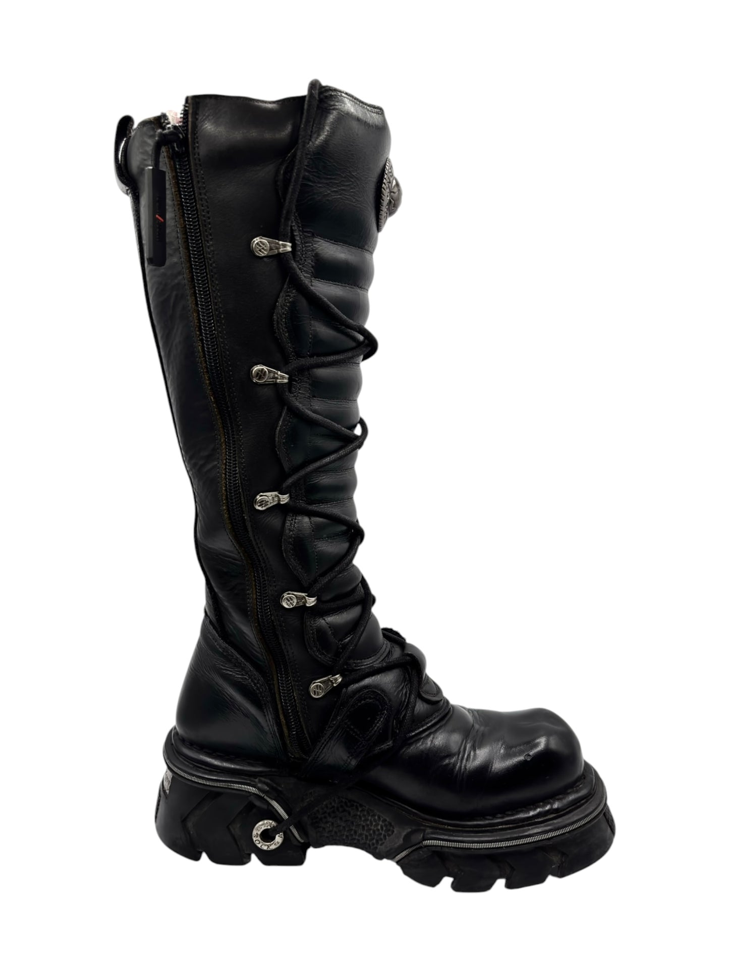 Vintage New Rock knee high reactor leather boots