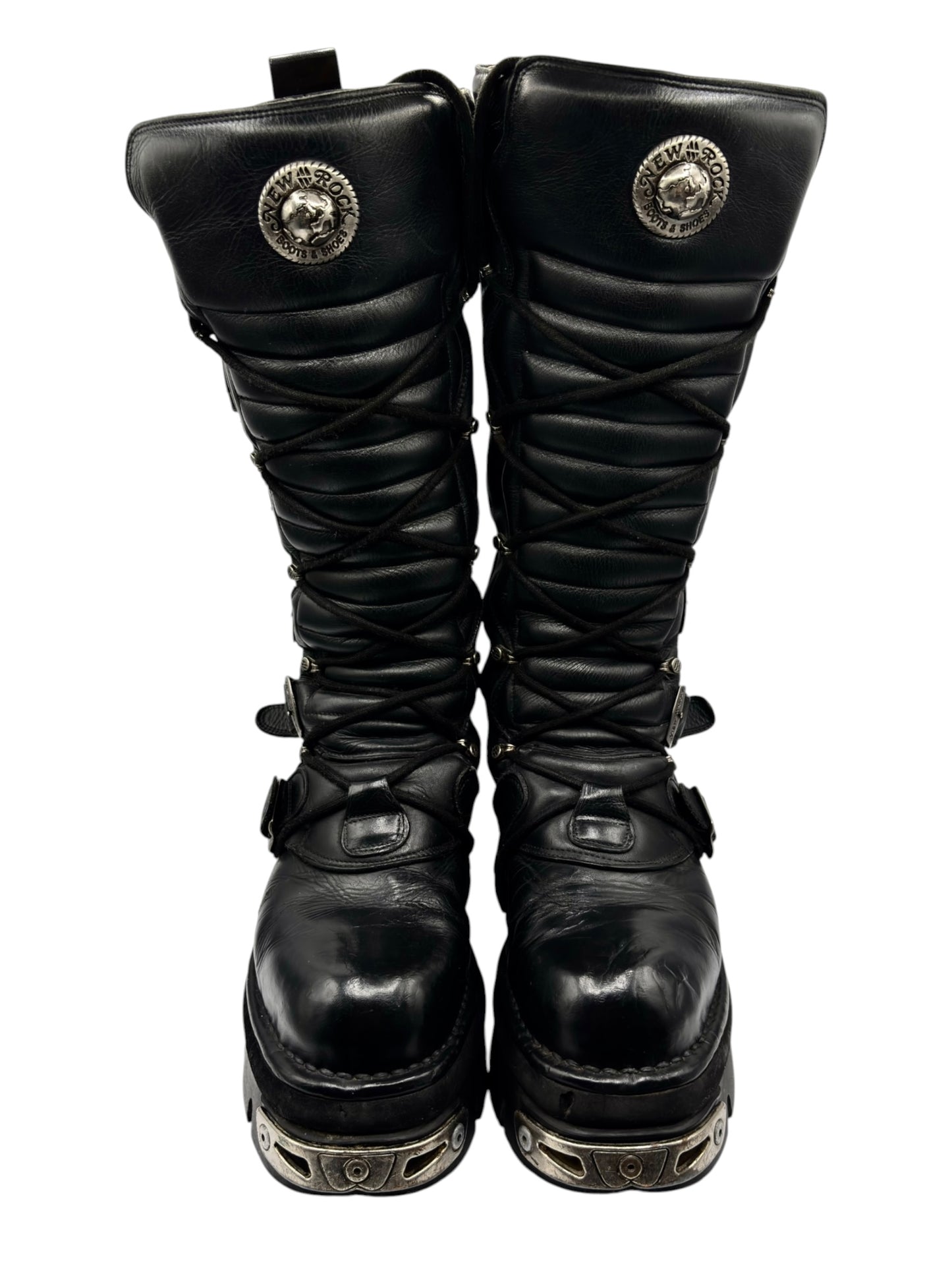 Vintage New Rock knee high reactor leather boots