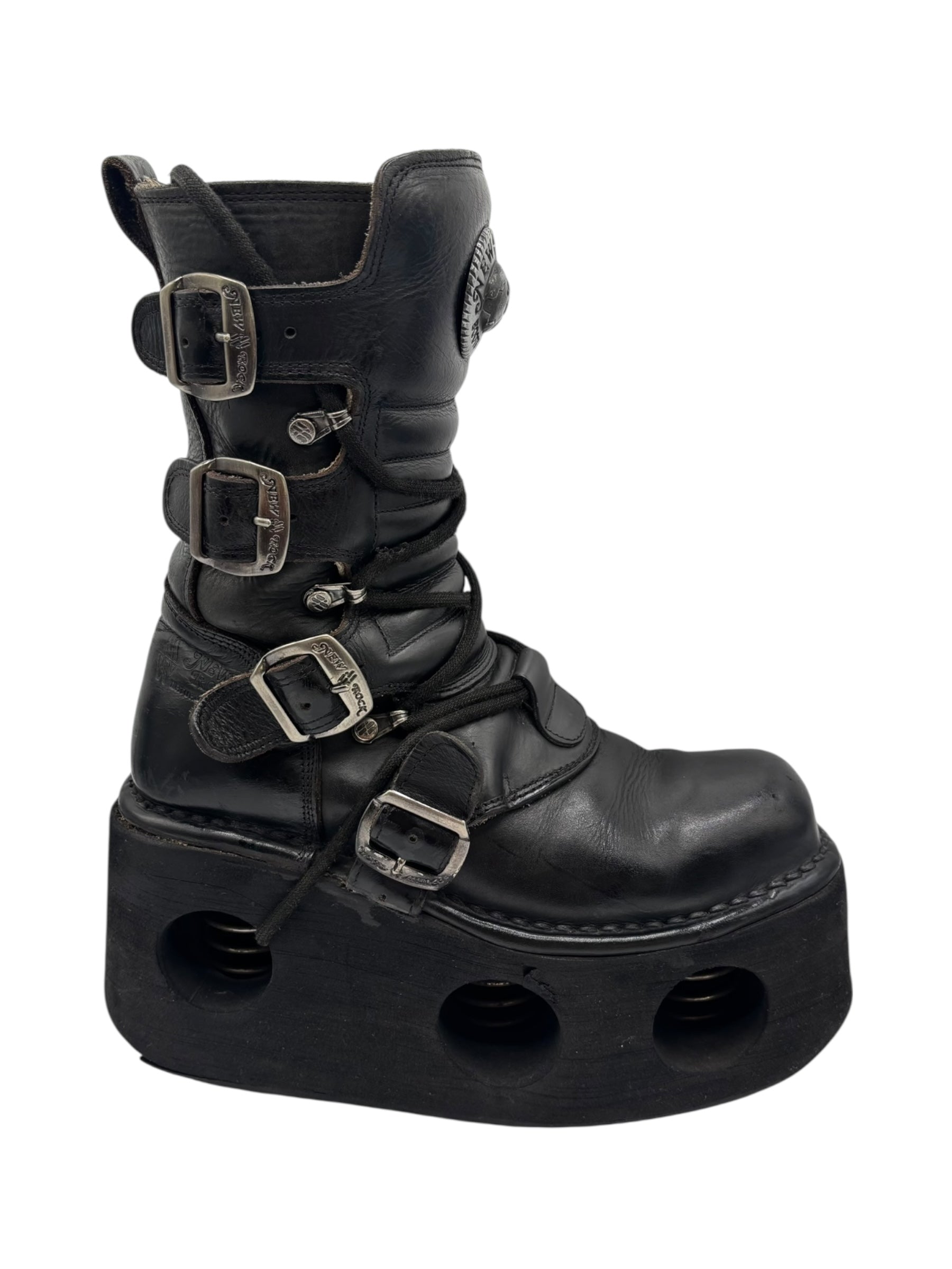 Vintage 90s New Rock neptuno platform boots size 37