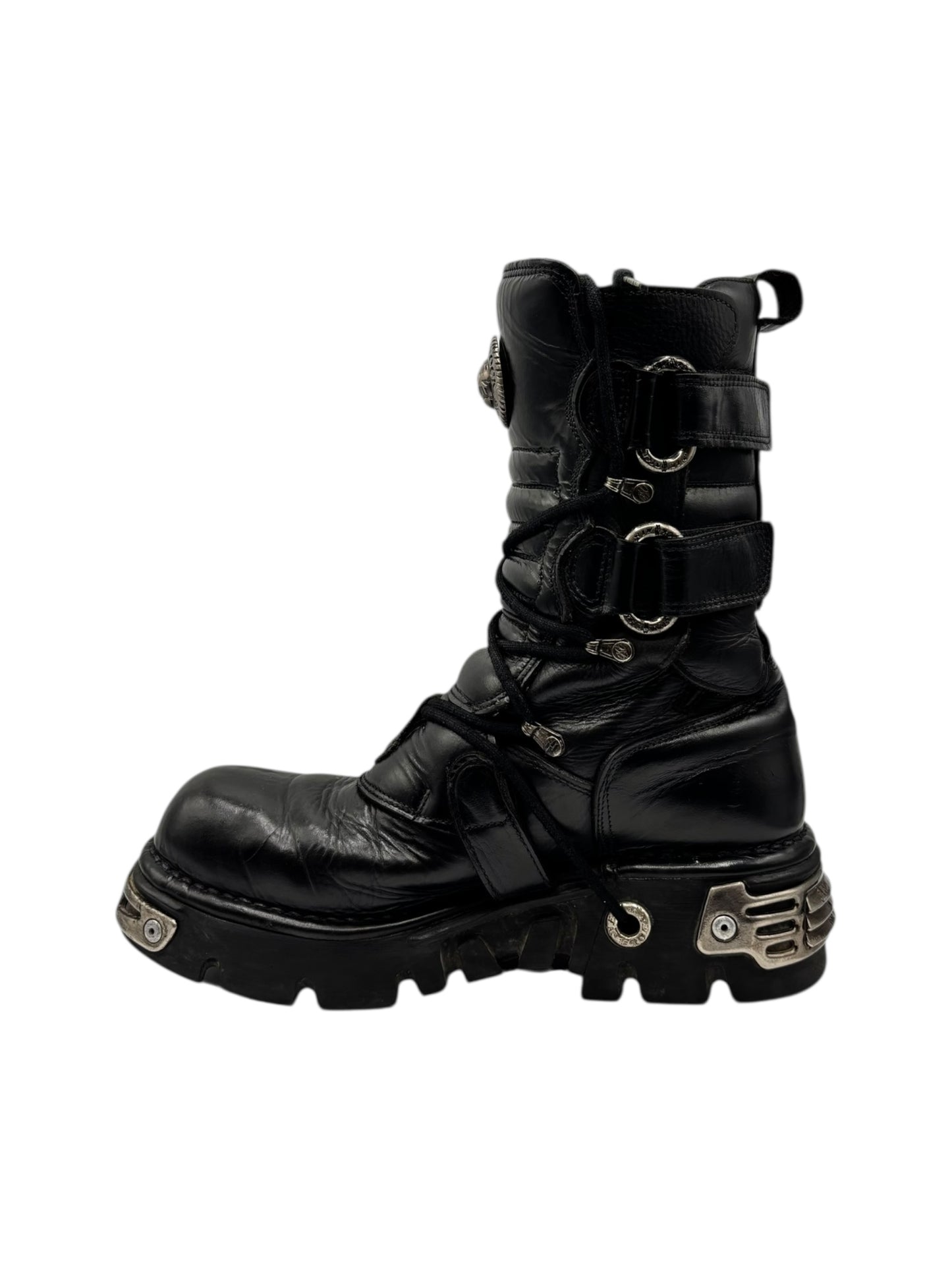 Vintage New Rock mid-calf leather reactor boots size 43