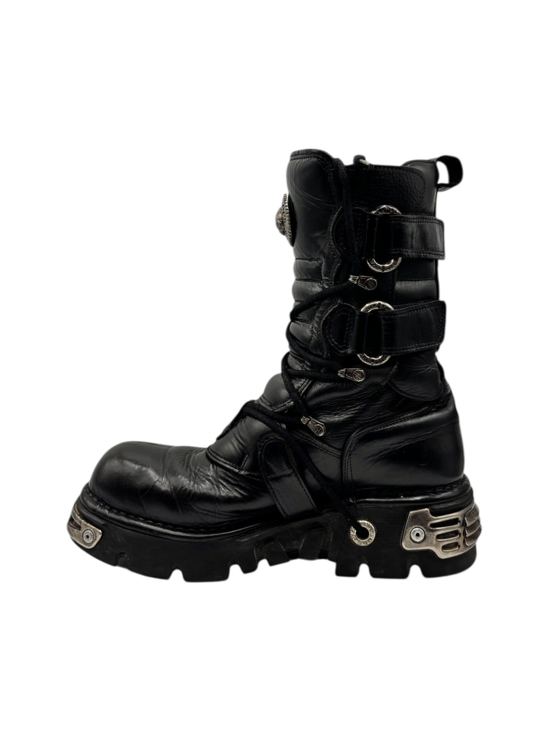 Vintage New Rock mid-calf leather reactor boots size 43
