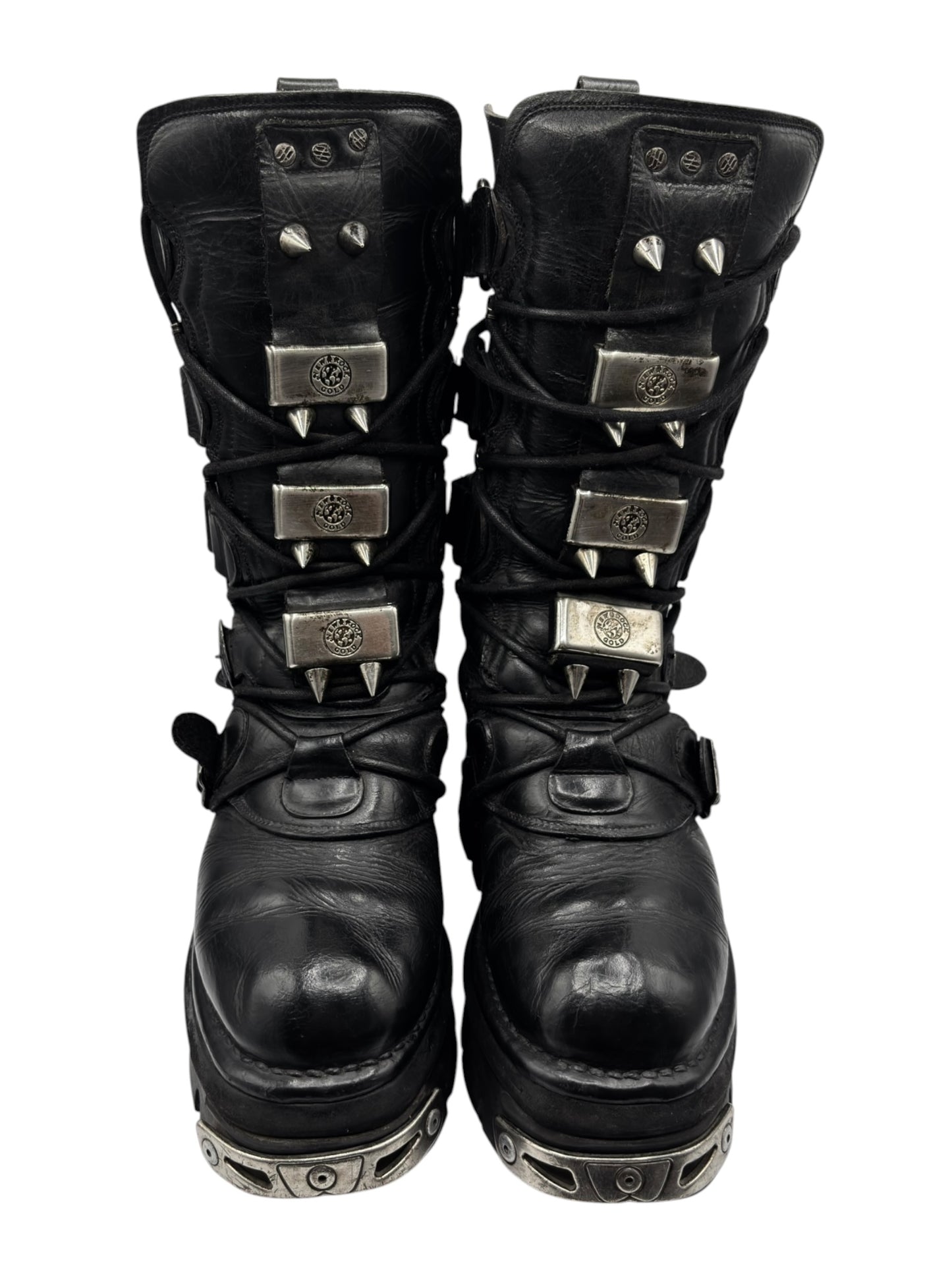 Vintage New Rock knee high reactor leather boots