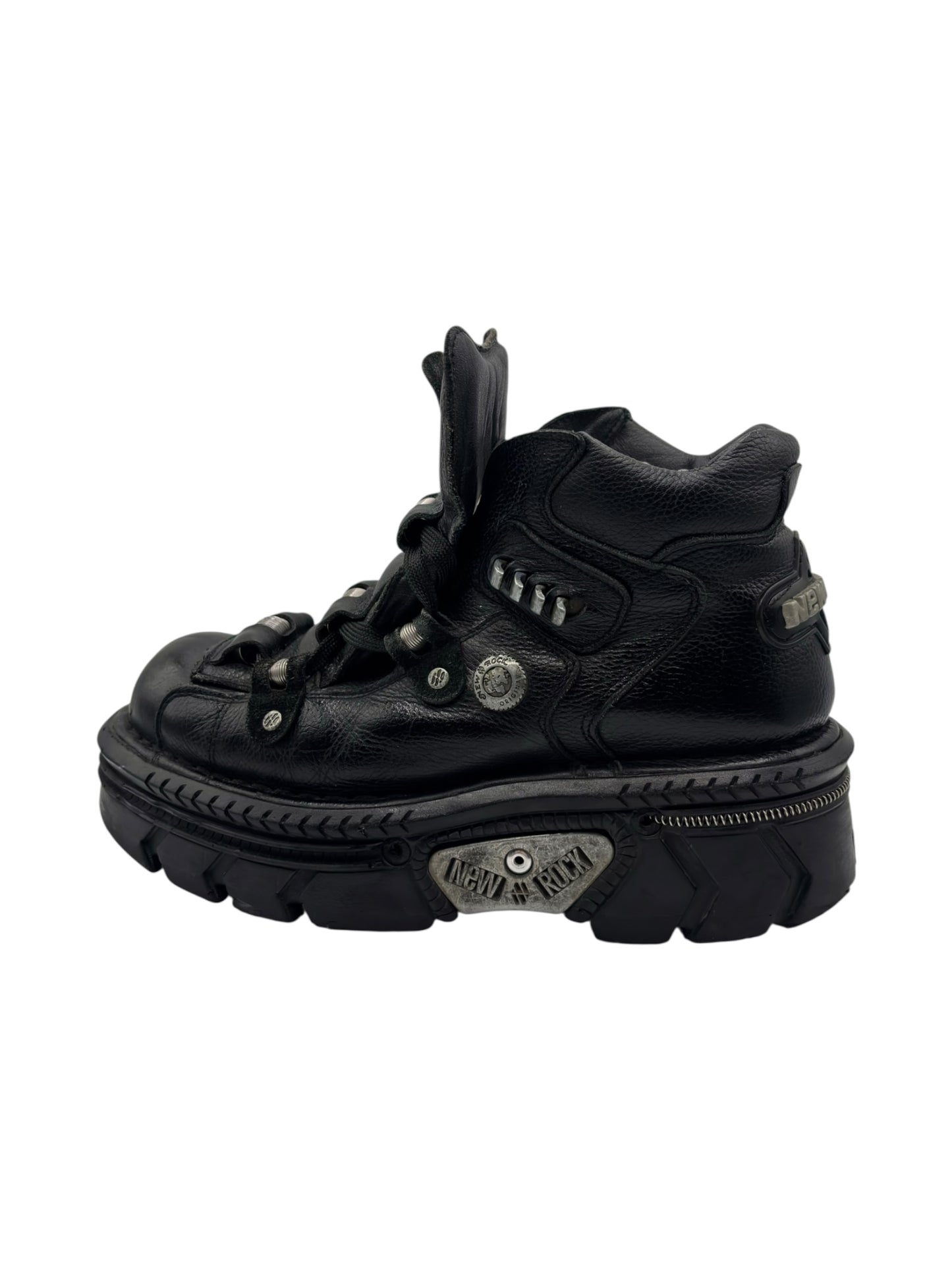 New Rock leather platform boots