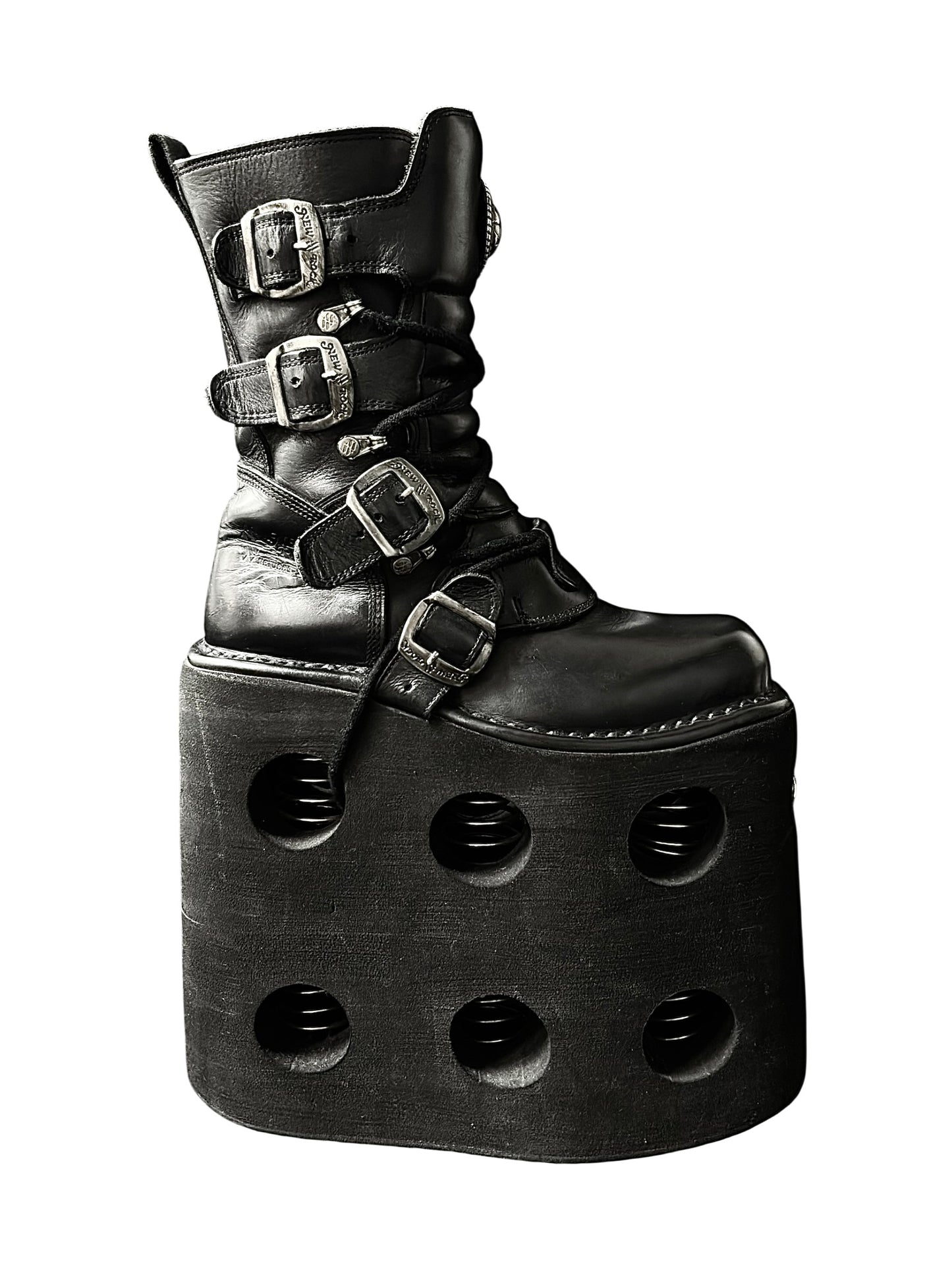 Super rare vintage New Rock double neptuno platform boots size 37