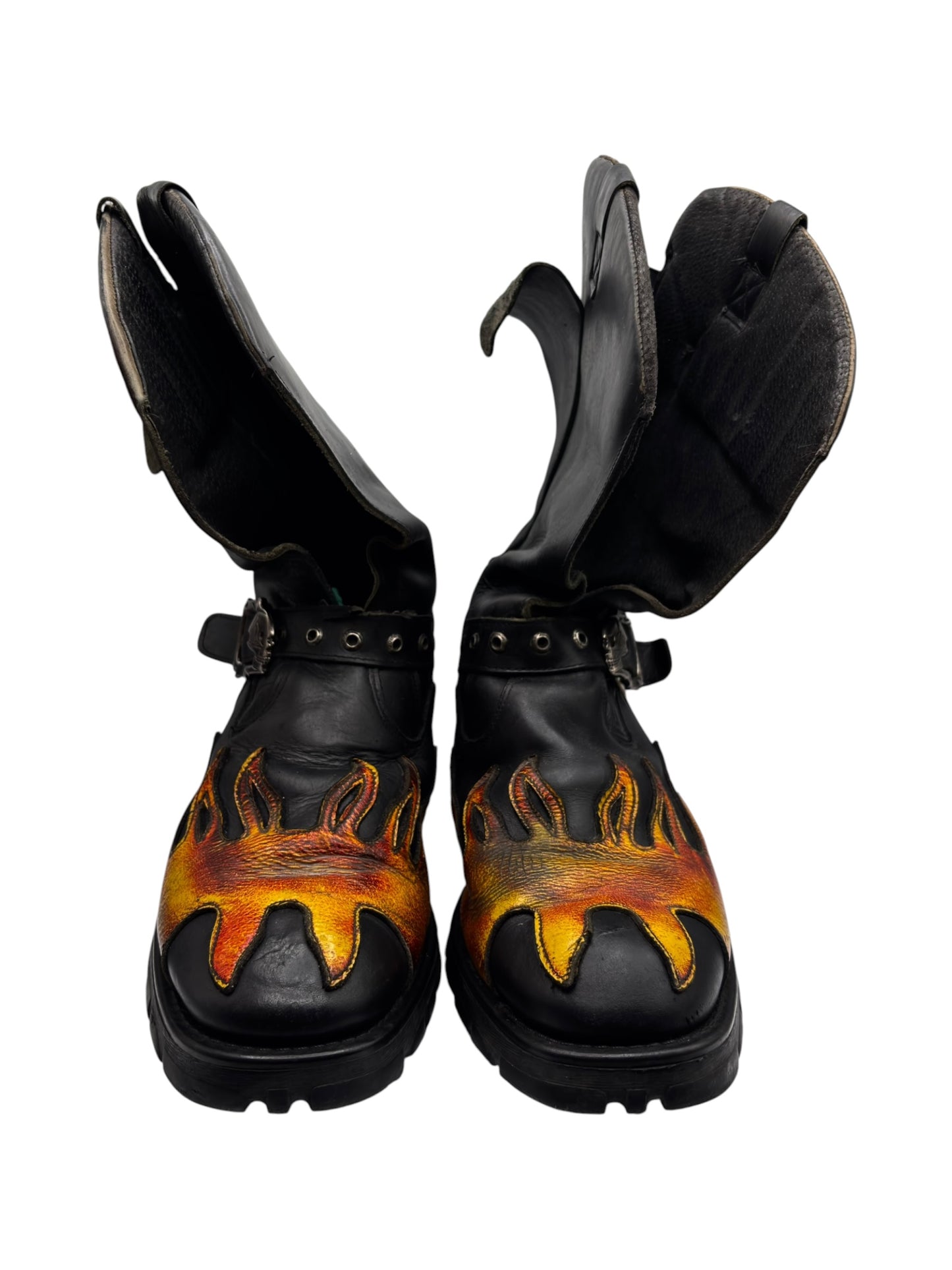 Vintage New Rock leather biker boots