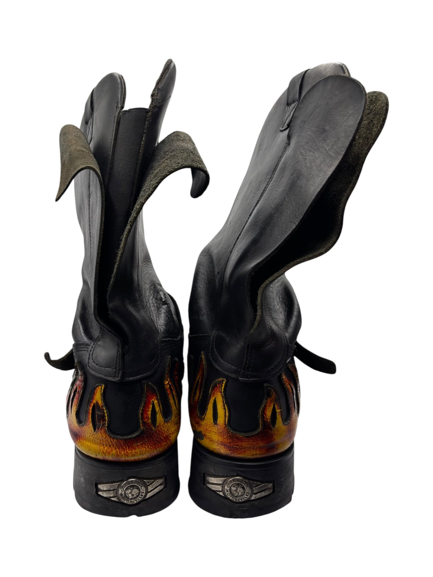 Vintage New Rock leather biker boots