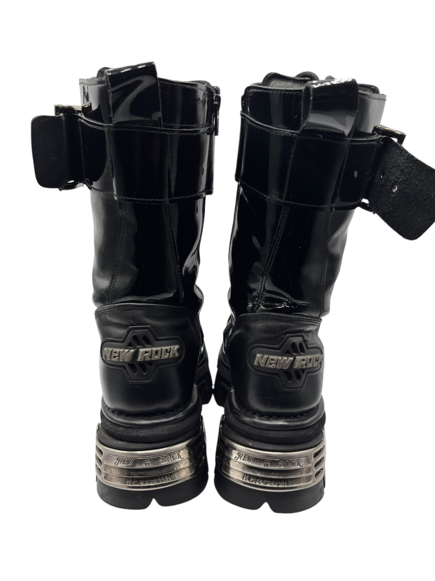Vintage New Rock mid-calf reactor leather boots