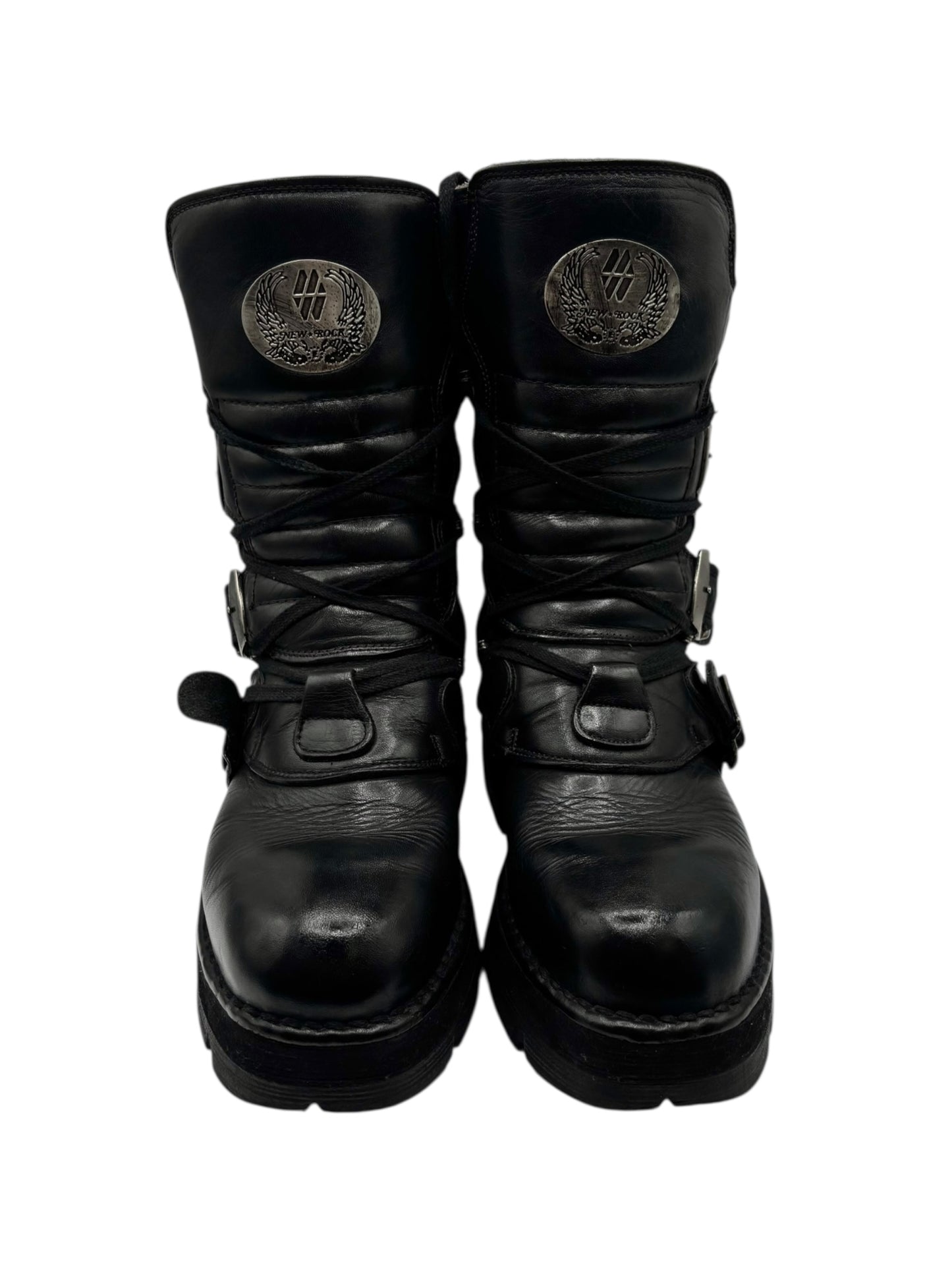Vintage New Rock leather mid-calf boots size 38