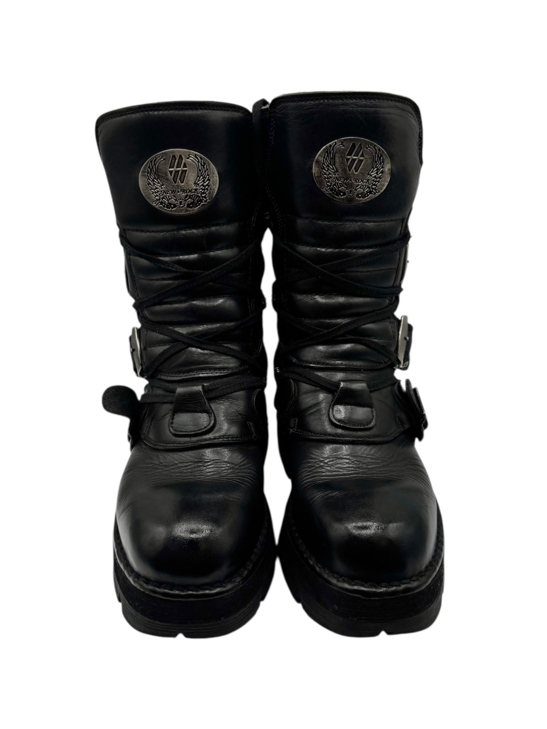 Vintage New Rock leather mid-calf boots size 38