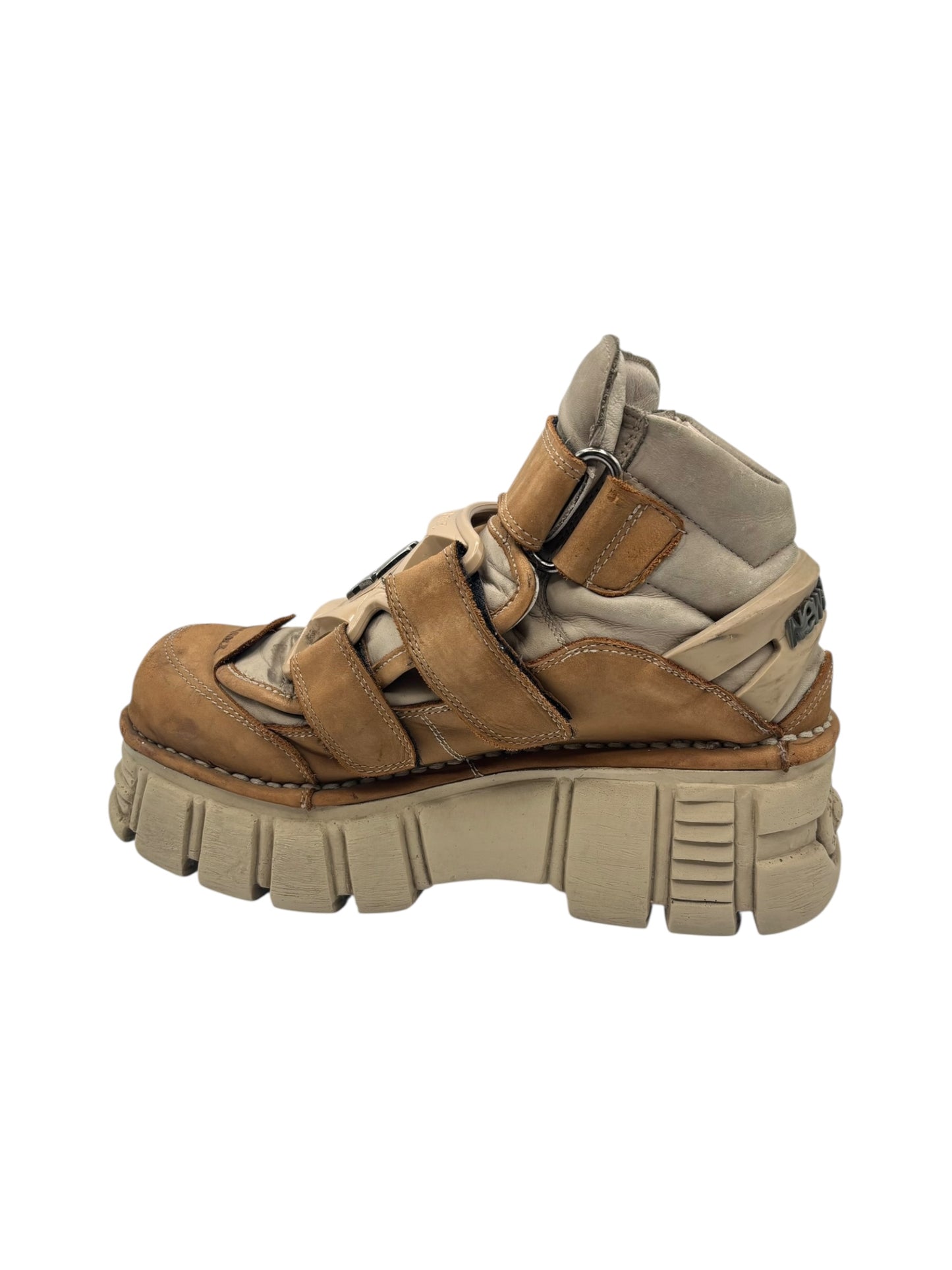 Vintage New Rock M-285 brown/beige platform boots size 41