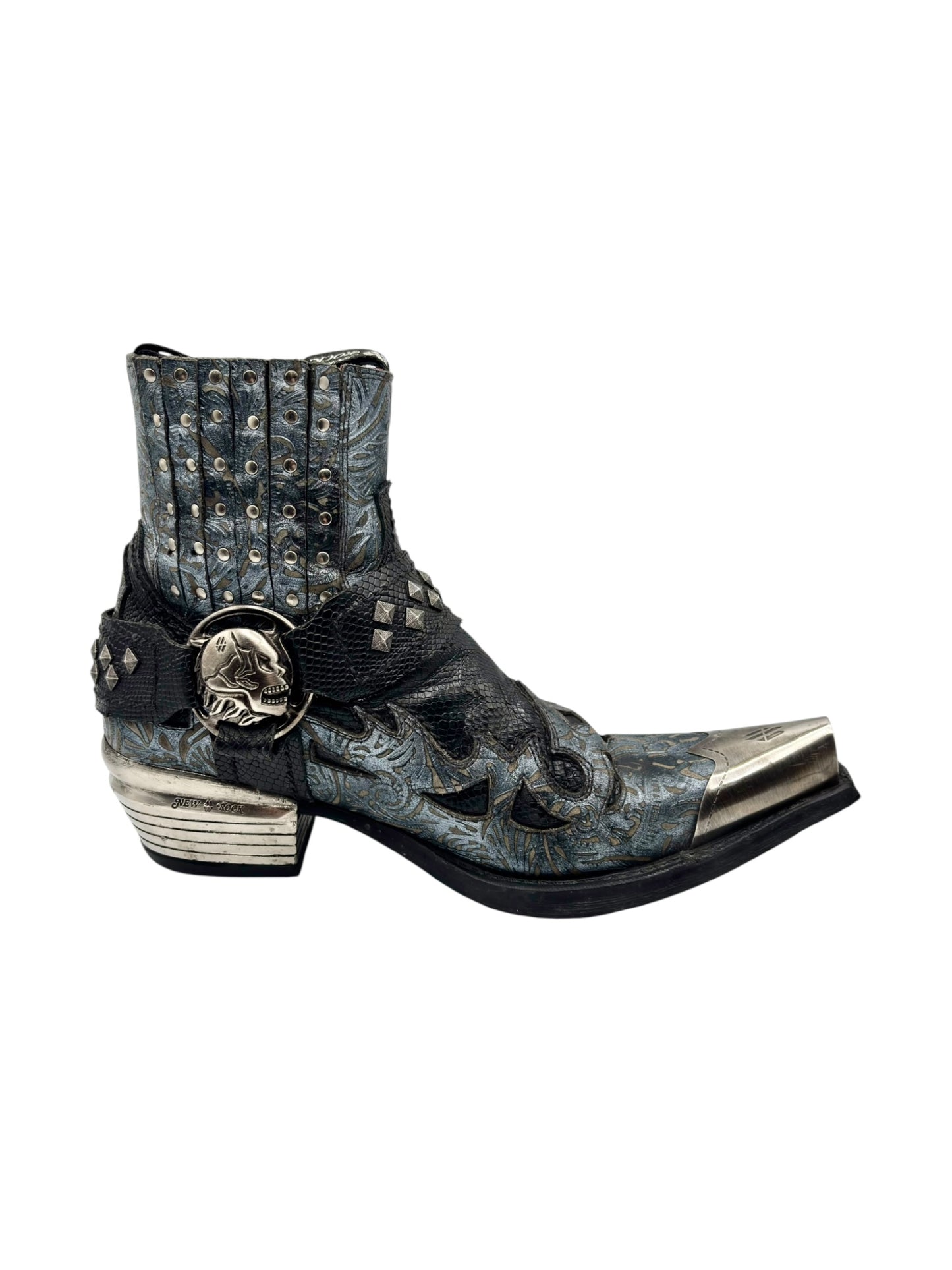 Vintage New Rock steel cap cowboy boots size 40