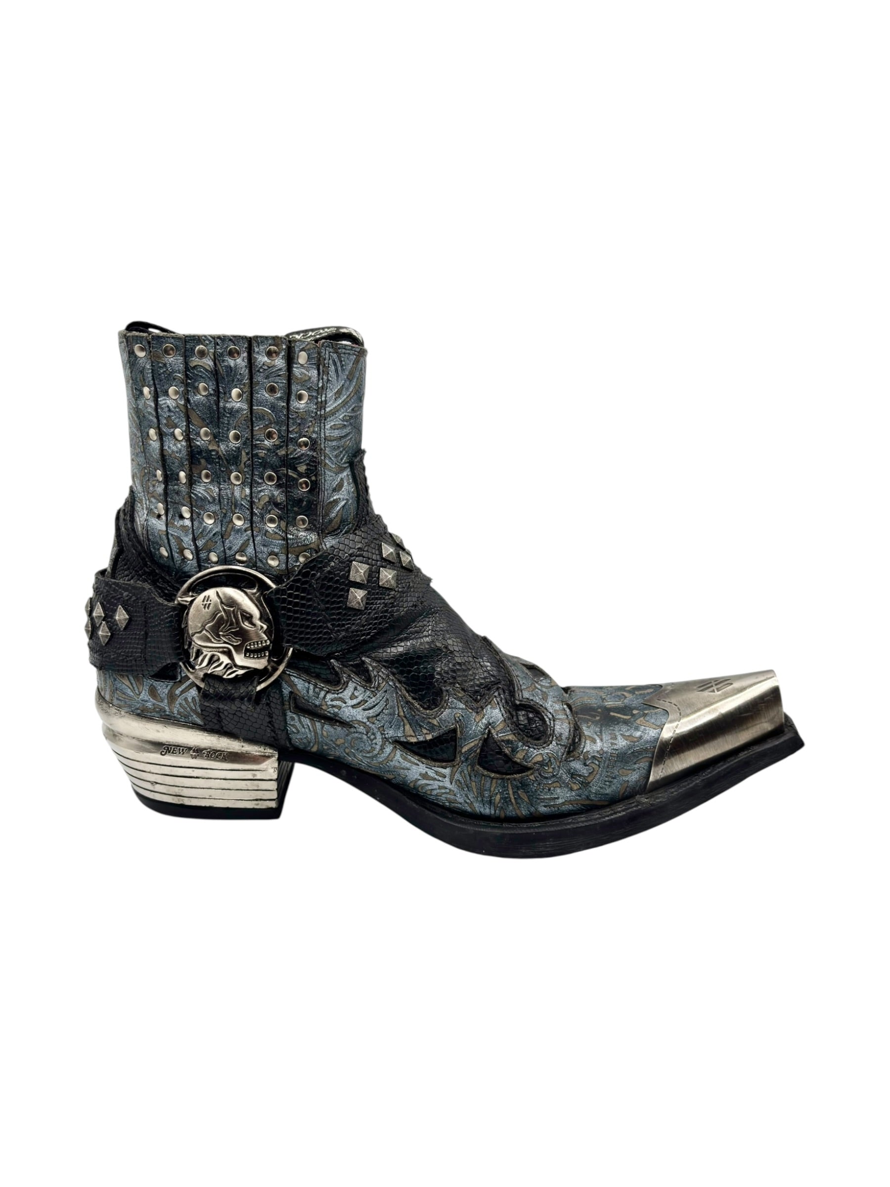 Vintage New Rock steel cap cowboy boots size 40