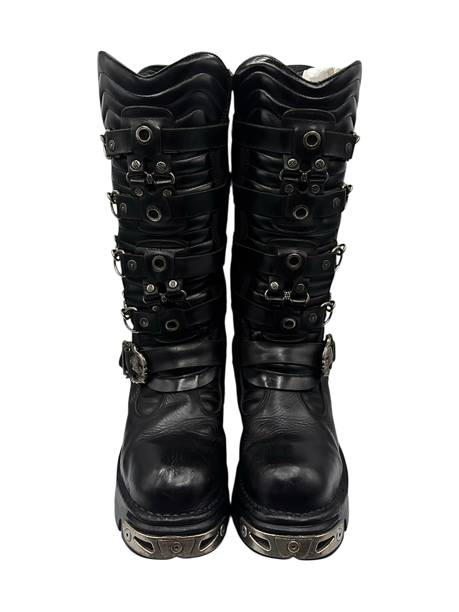 Vintage New Rock knee high reactor leather boots size 41