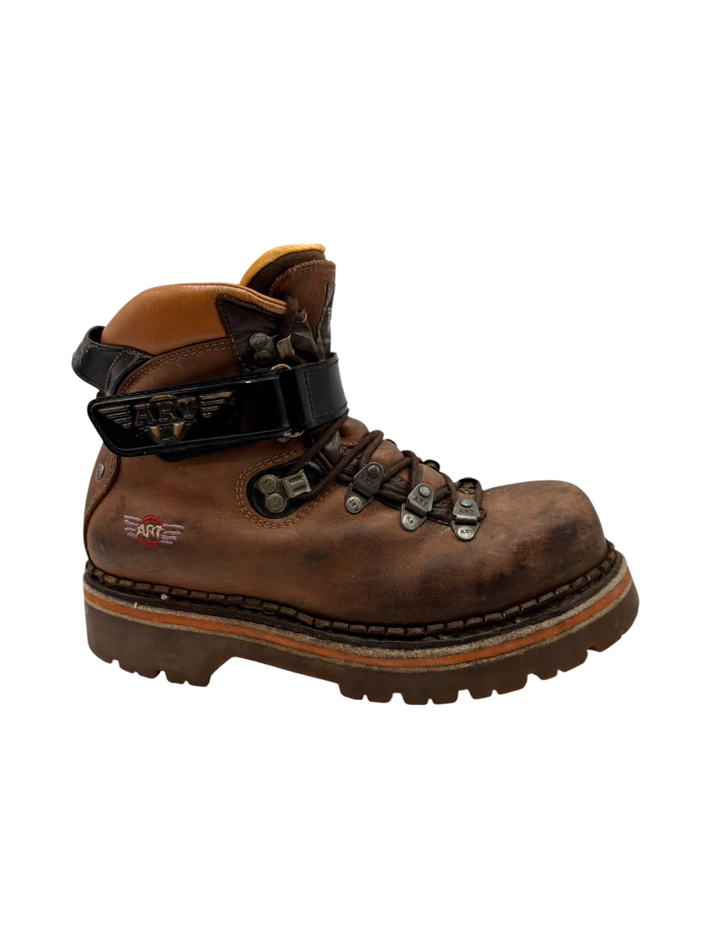Vintage ART brown leather ankle boots