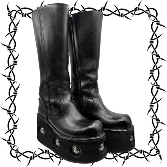 Rare vintage New Rock knee high neptuno platform boots