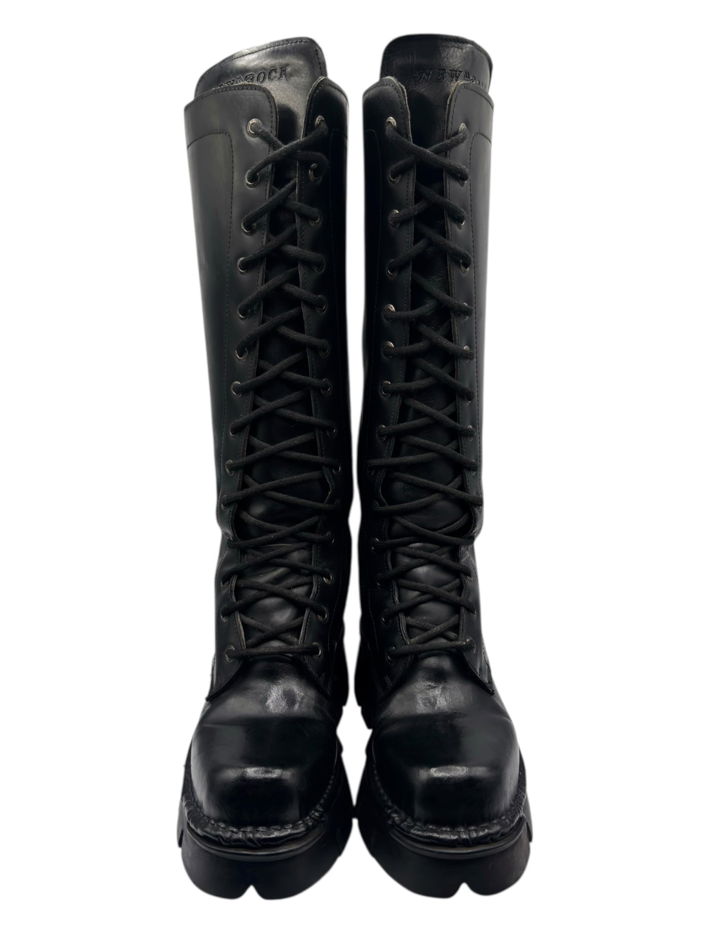 Vintage New Rock leather knee-high leather boots size 38