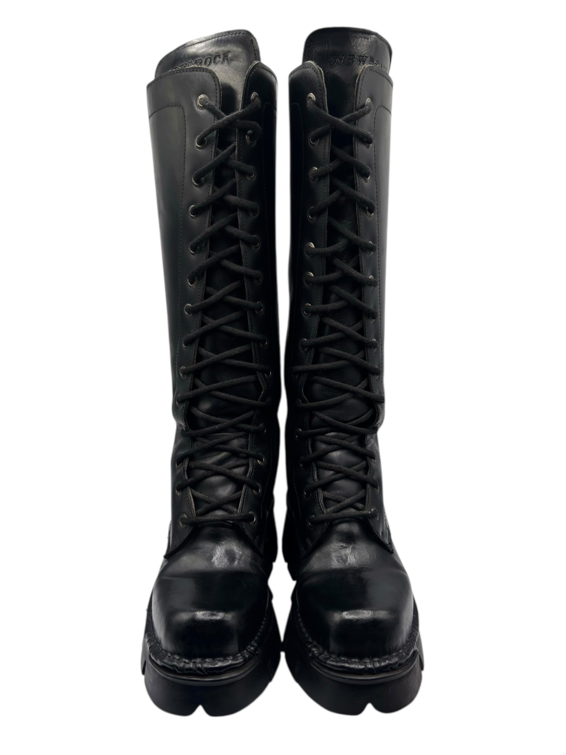 Vintage New Rock leather knee-high leather boots size 38