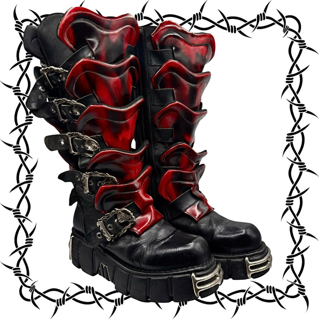 SUPER RARE vintage New Rock red dragon boots