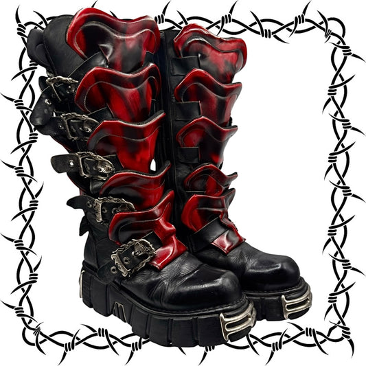 SUPER RARE vintage New Rock red dragon boots