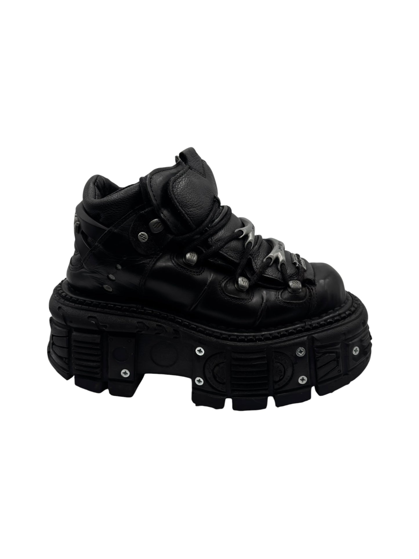 Vintage New Rock tank leather platform boots