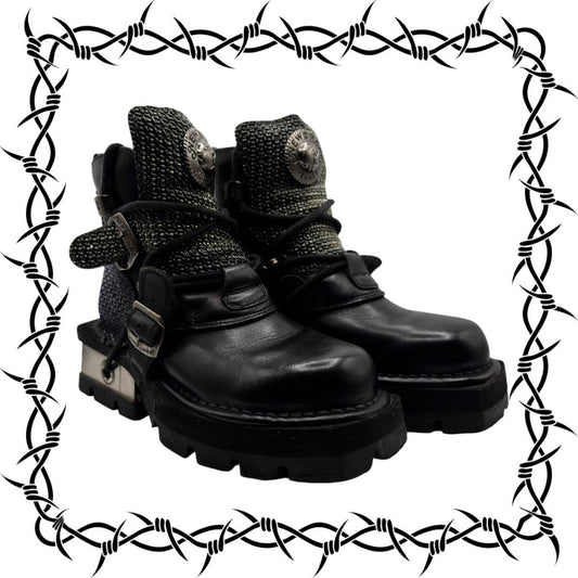 SUPER RARE vintage New Rock atom platform boots