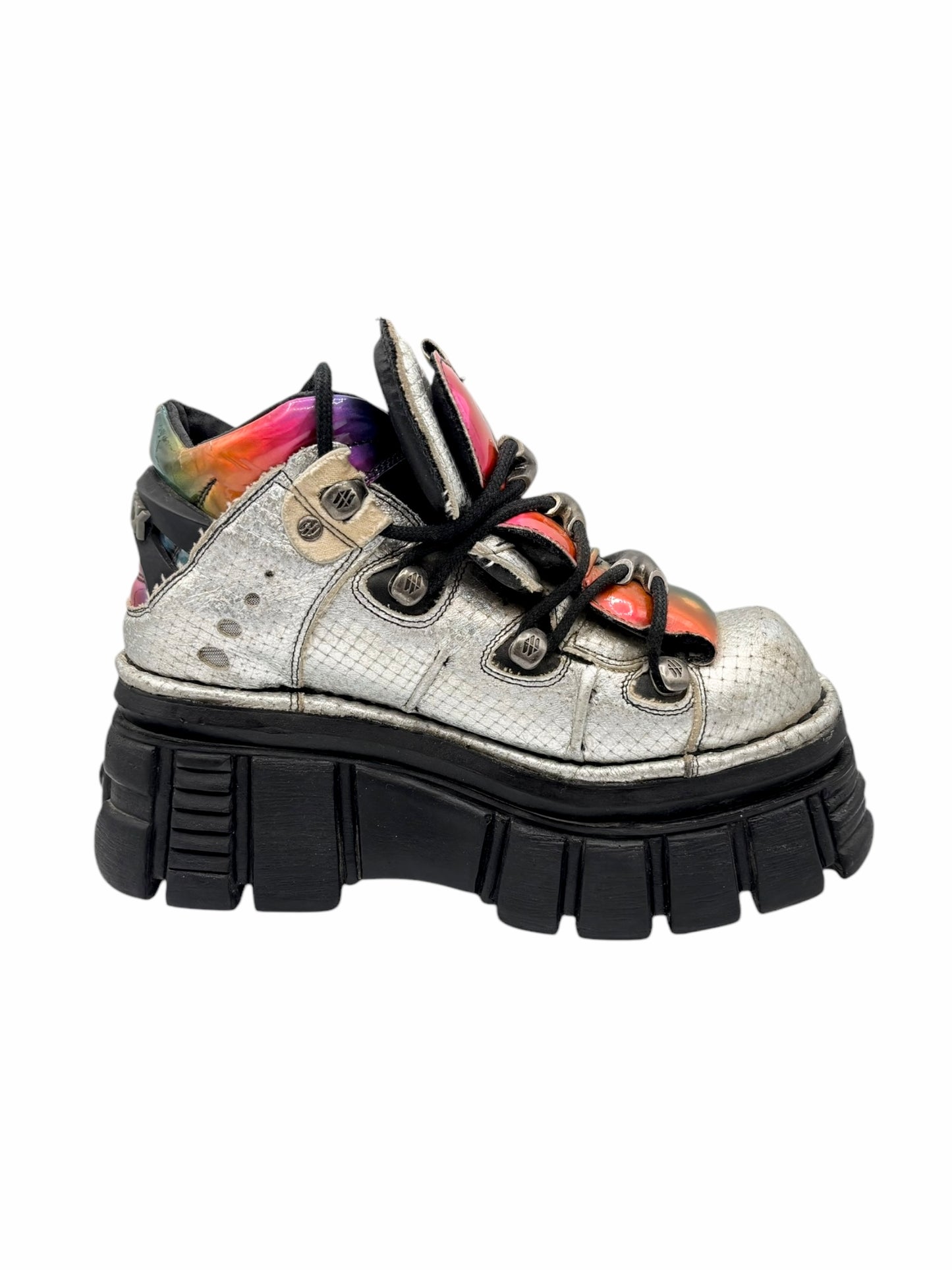 Rare vintage New Rock rainbow M106 platform boots size 38