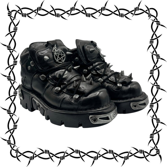 New Rock M106 spiky platform boots size 38