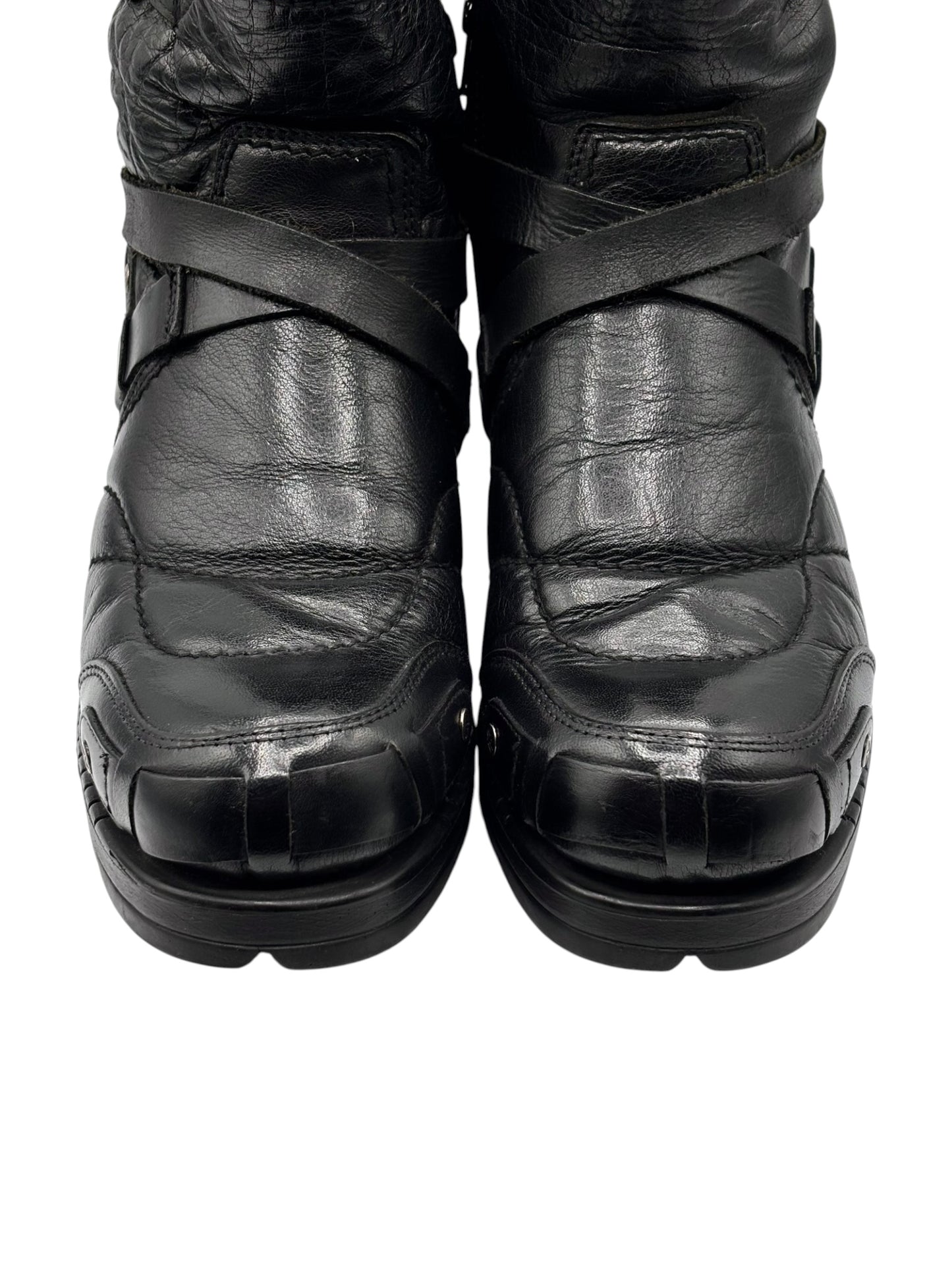 Vintage New Rock leather biker boots