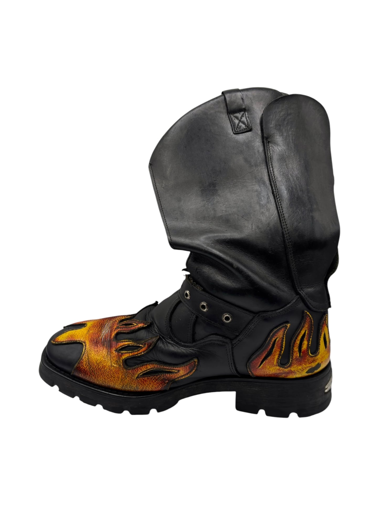 Vintage New Rock leather biker boots
