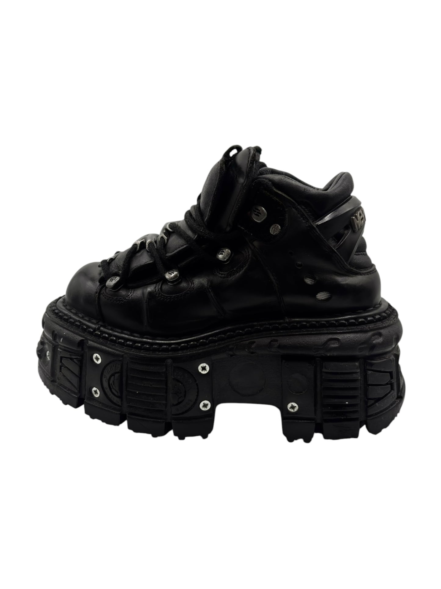 Vintage New Rock tank leather platform boots