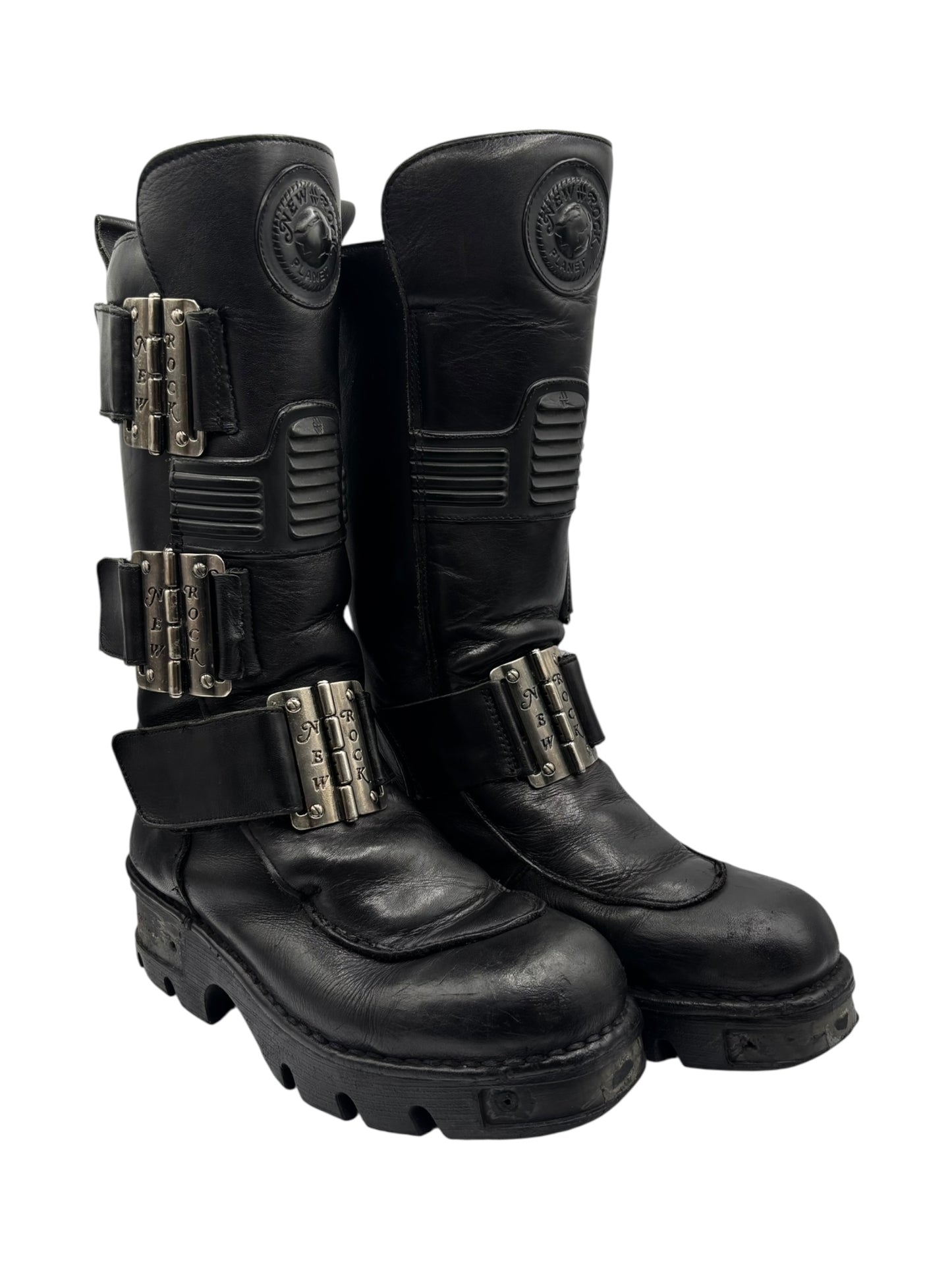 Vintage New Rock knee high leather boots size 41