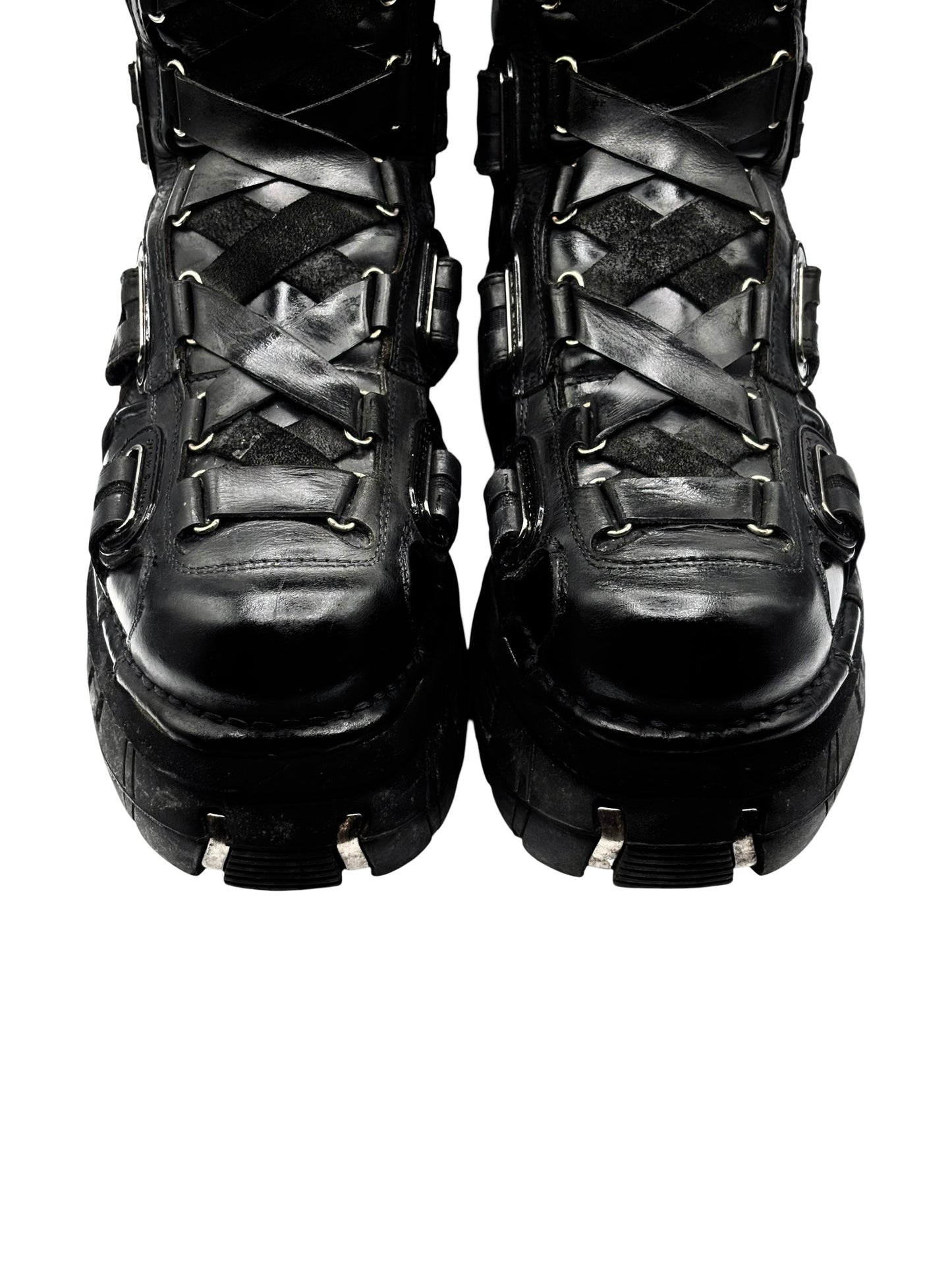 RARE vintage New Rock trailer mid-calf platform boots