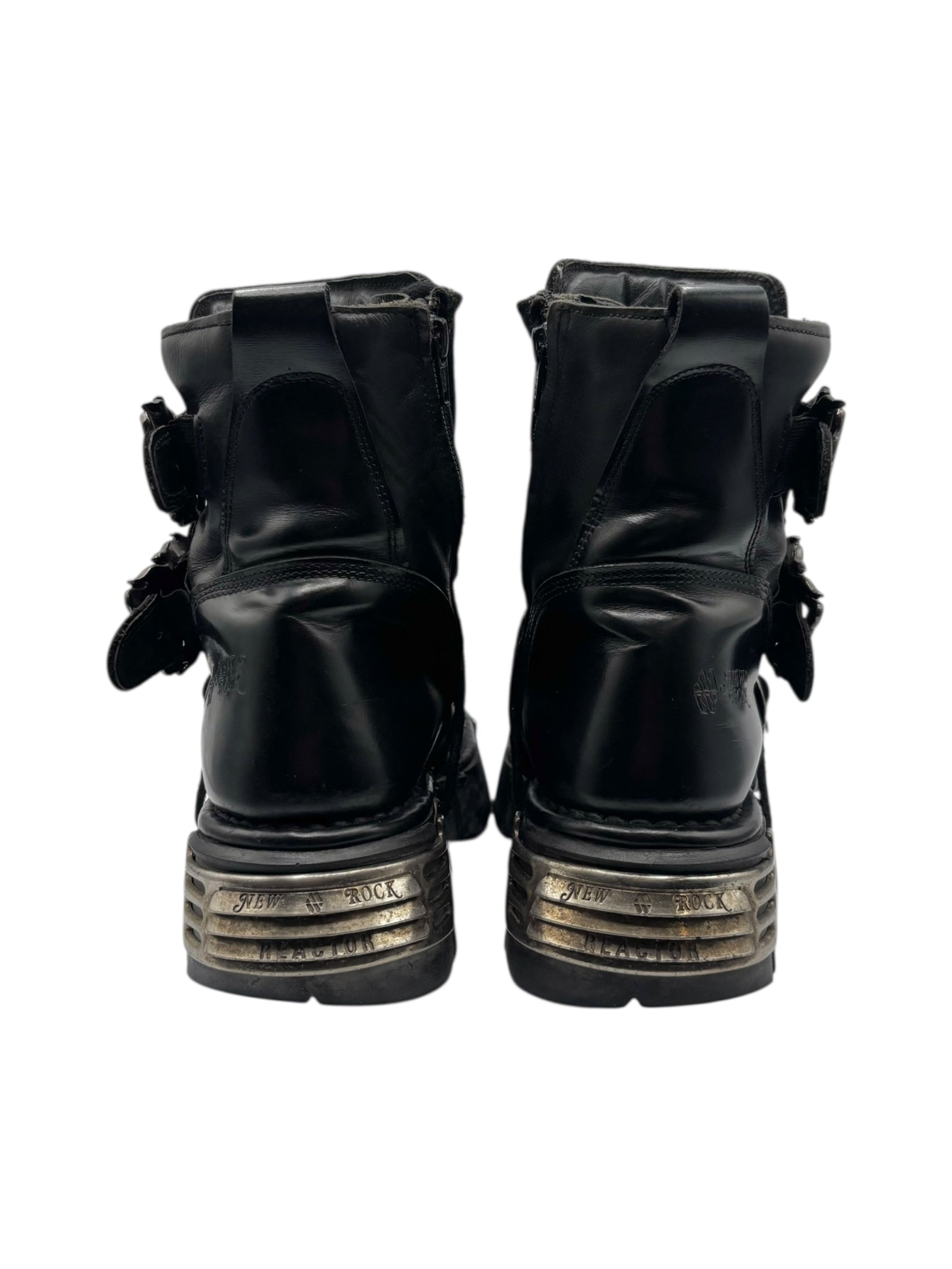 Vintage New Rock cross reactor leather platform boots size 39