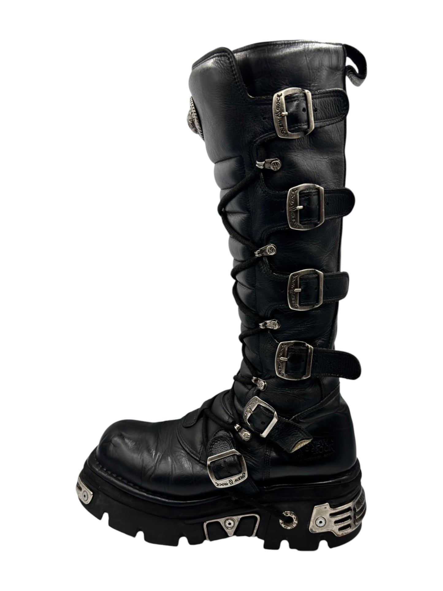 Vintage New Rock knee high reactor leather boots