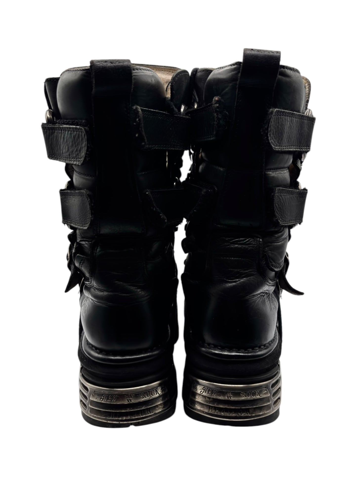 Vintage New Rock mid-calf reactor leather boots