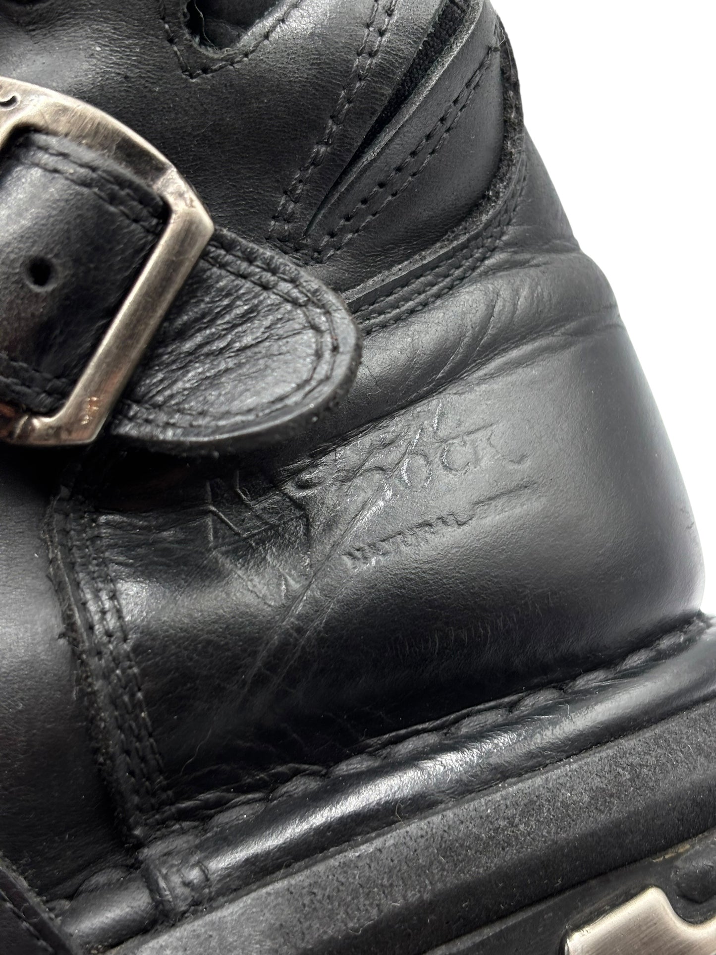 Vintage New Rock mid-calf reactor leather boots