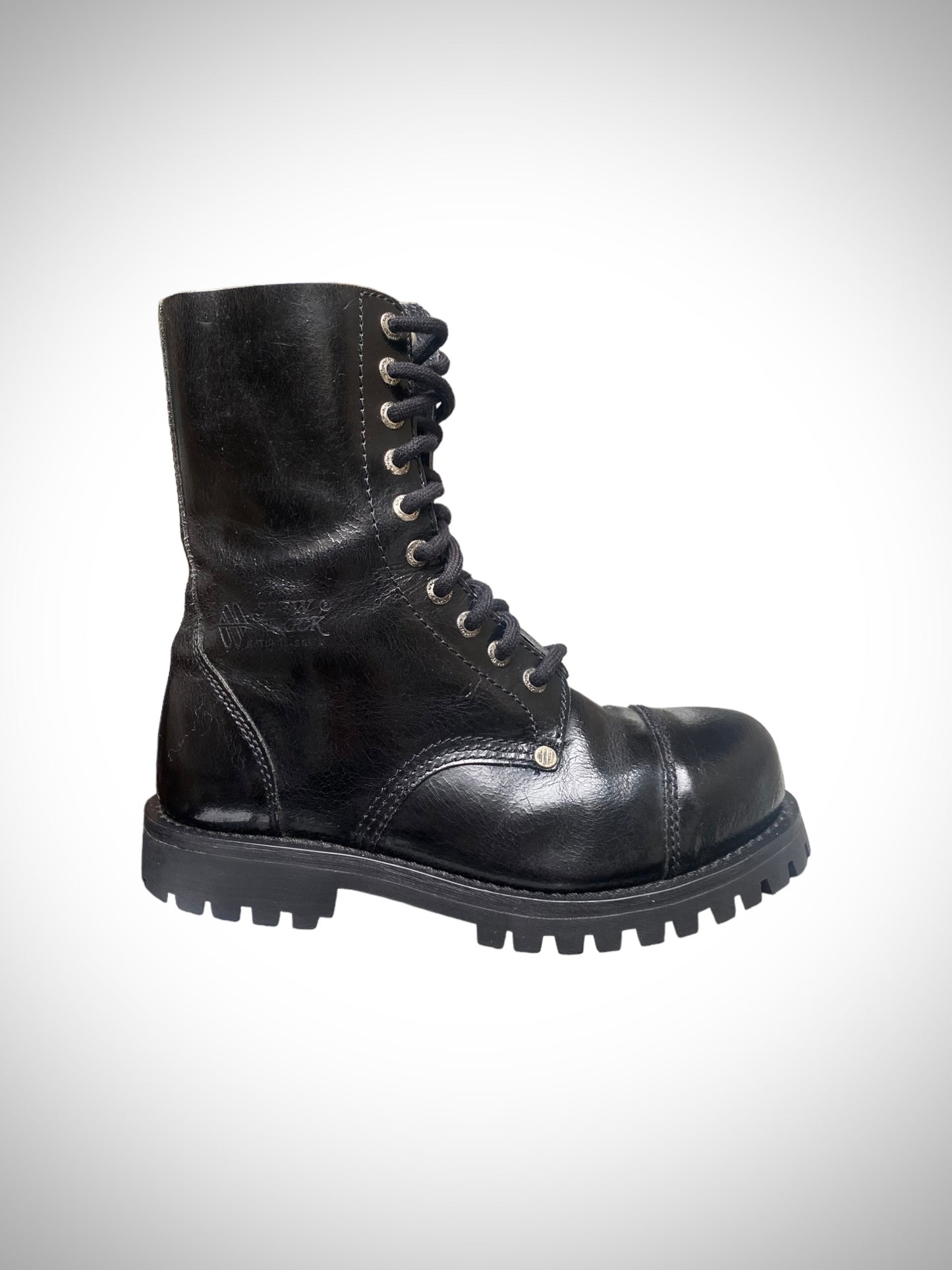 New Rock black leather boots size 37