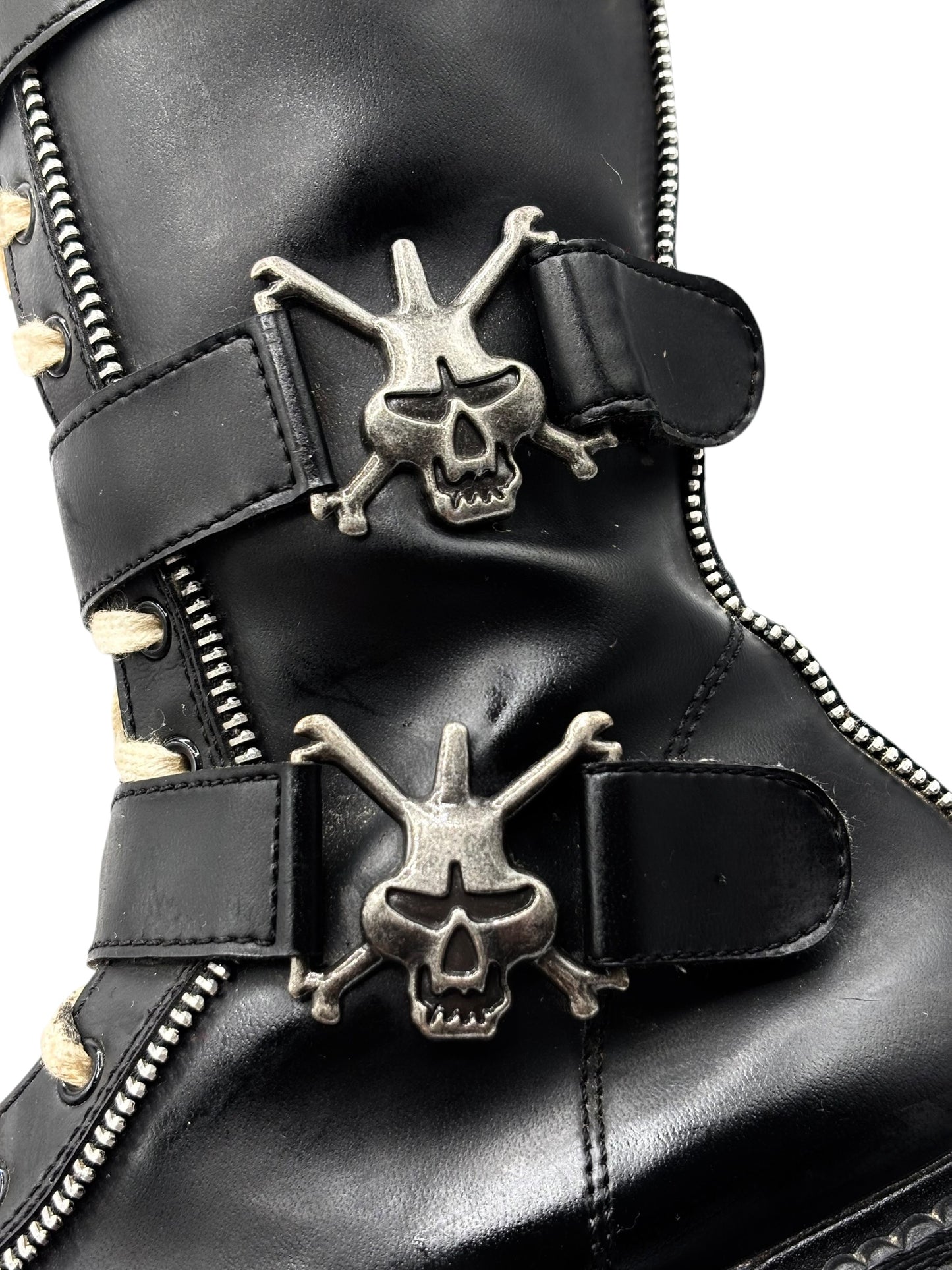 Vintage Mad Fish knee high platform leather boots