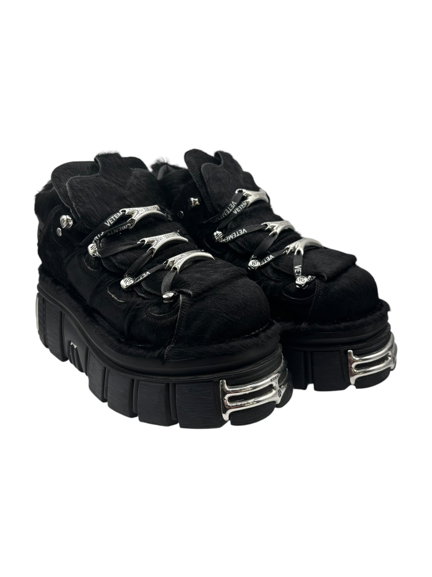 New Rock x Vetements M-106 fur platform boots size 44