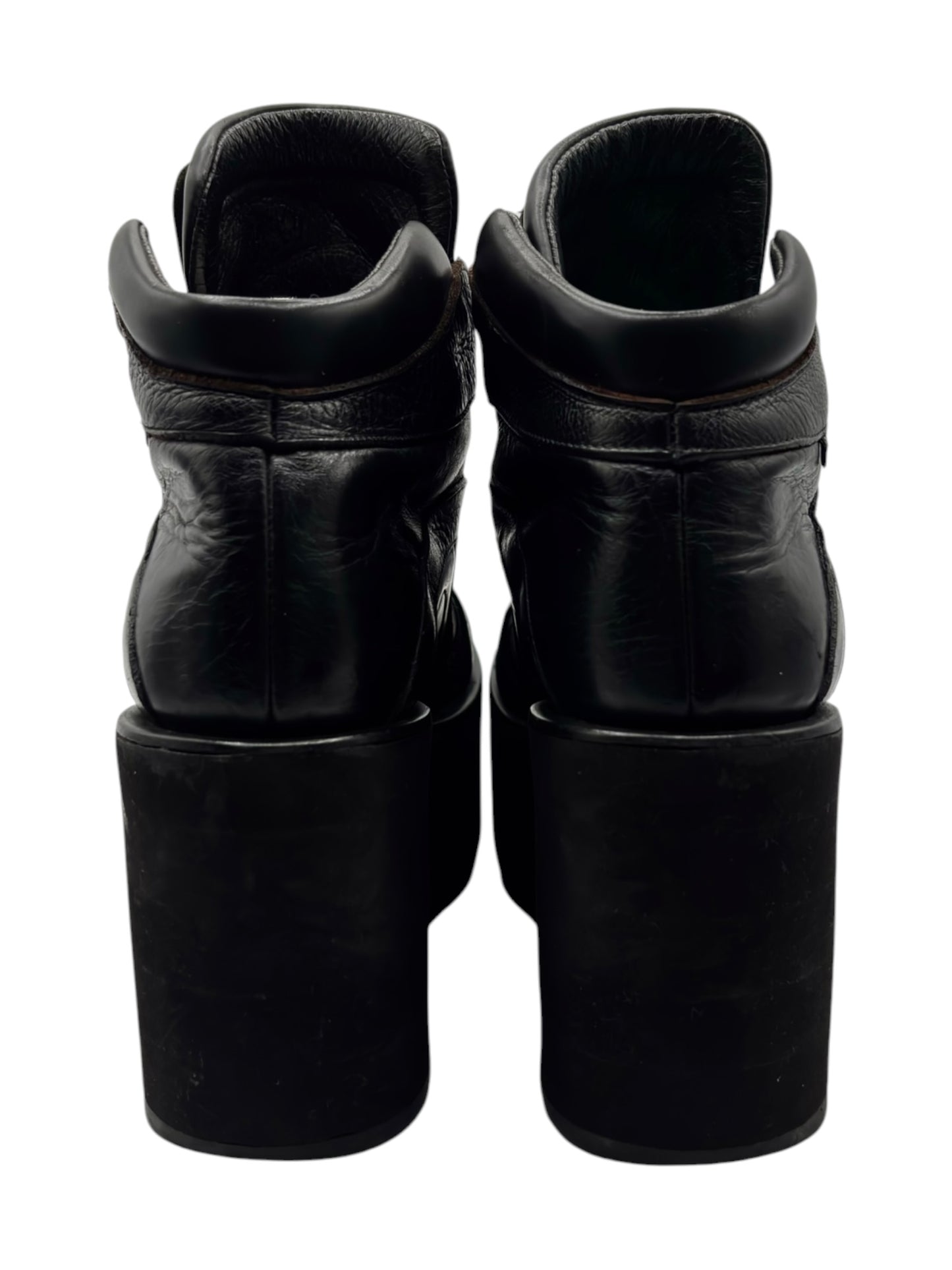 Rare vintage 90s El Dantes leather ankle platform boots