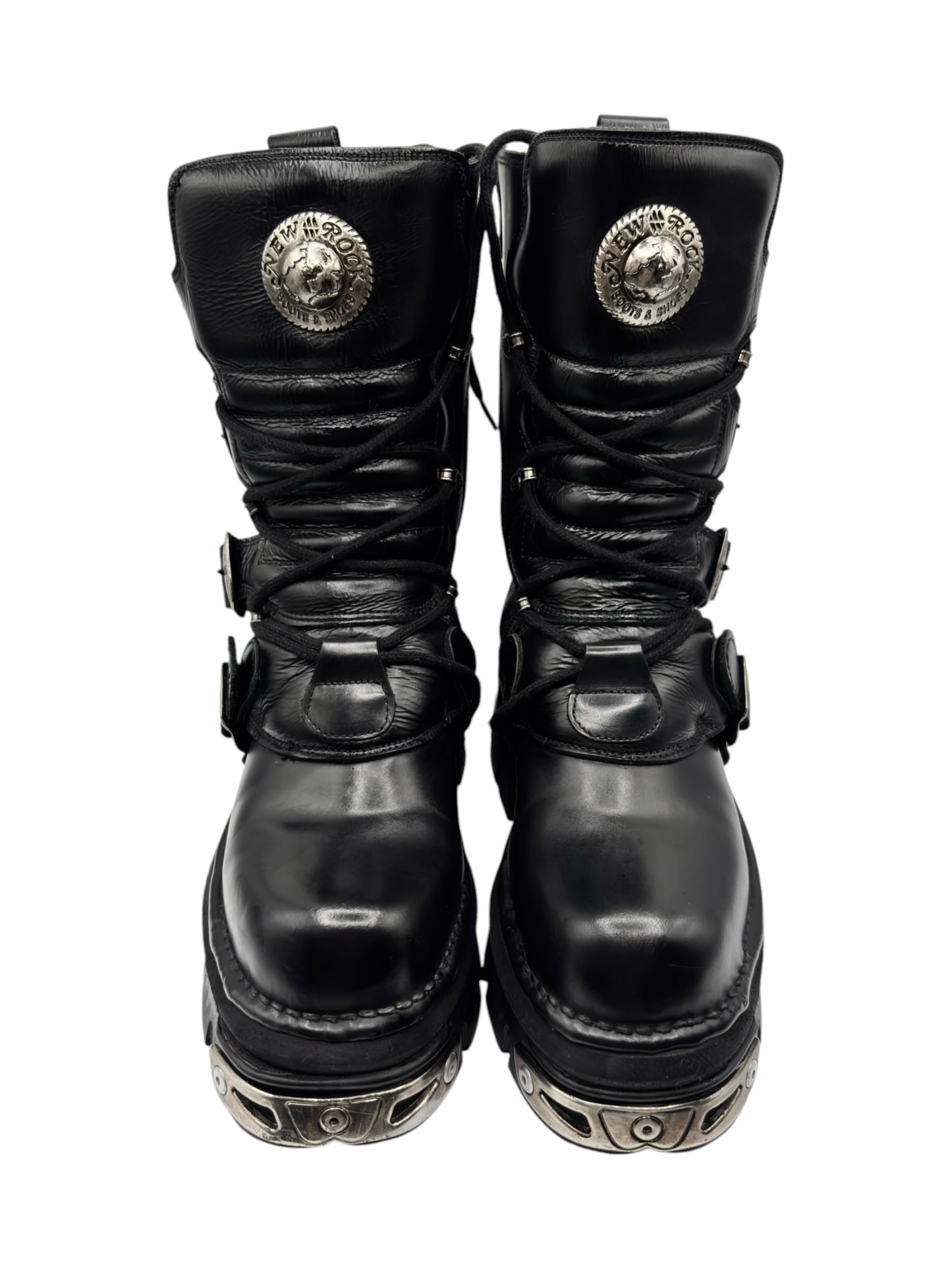 Vintage New Rock reactor mid-calf boots