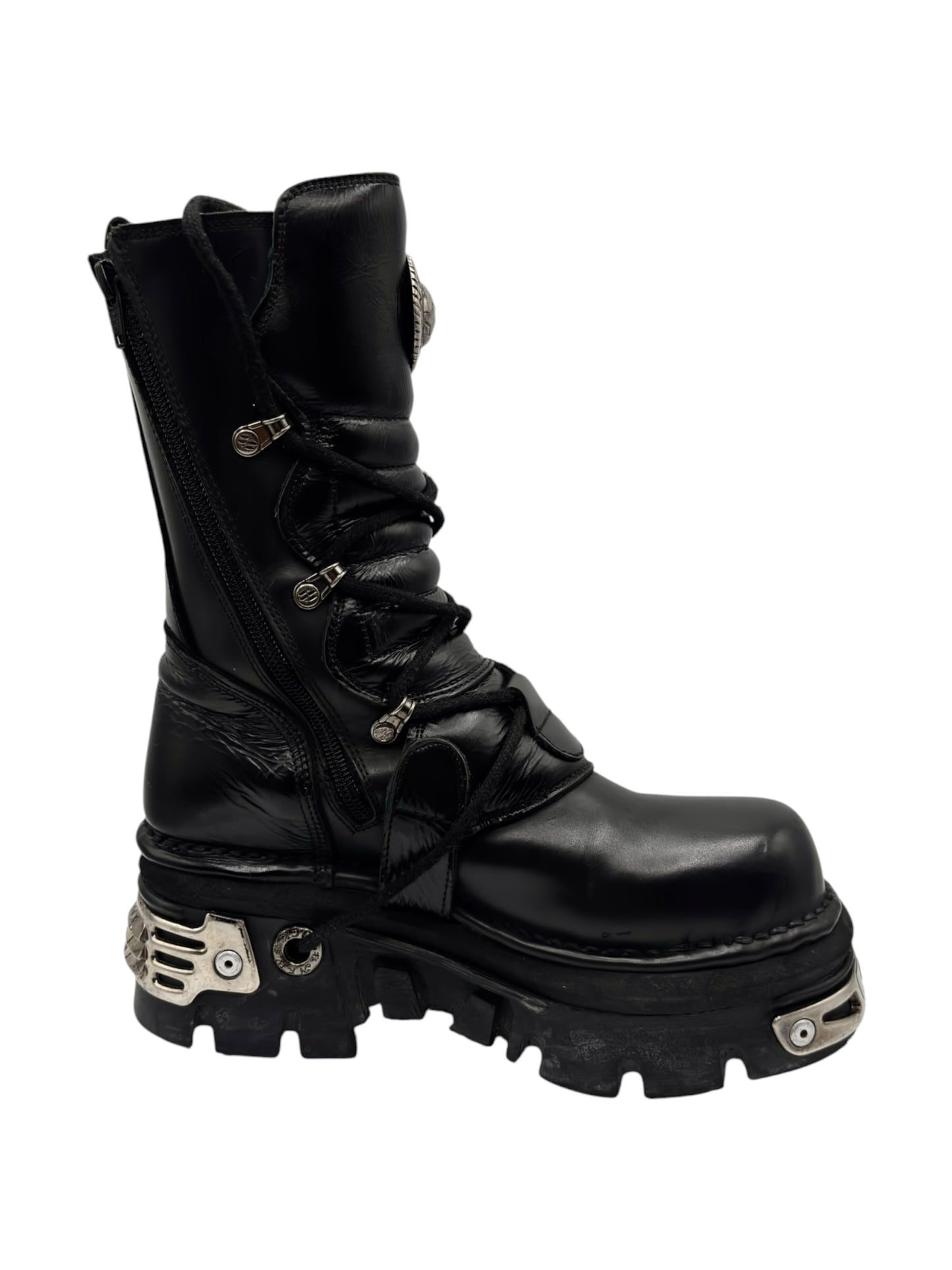 Vintage New Rock reactor mid-calf boots