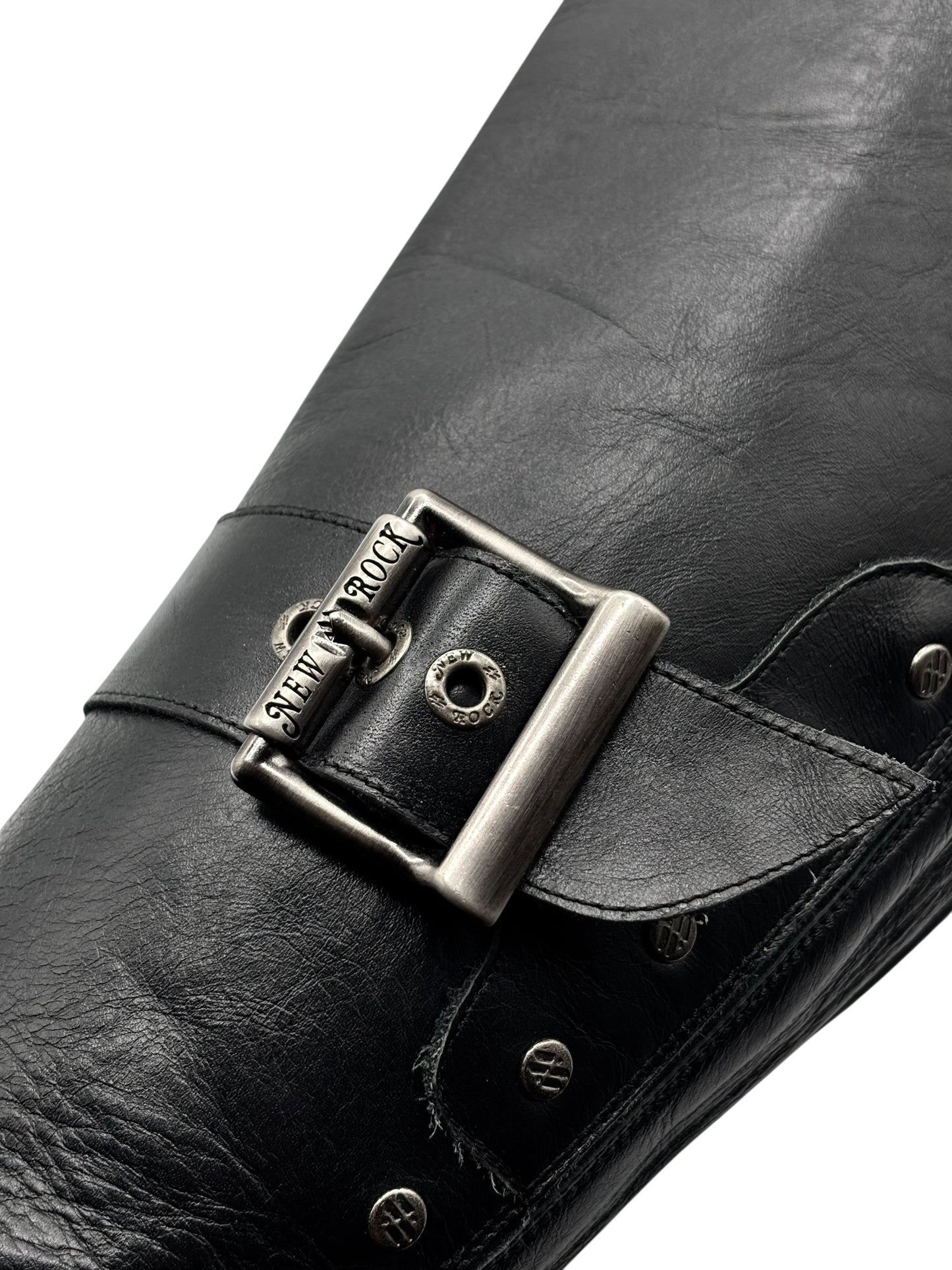 Vintage New Rock knee high leather heels
