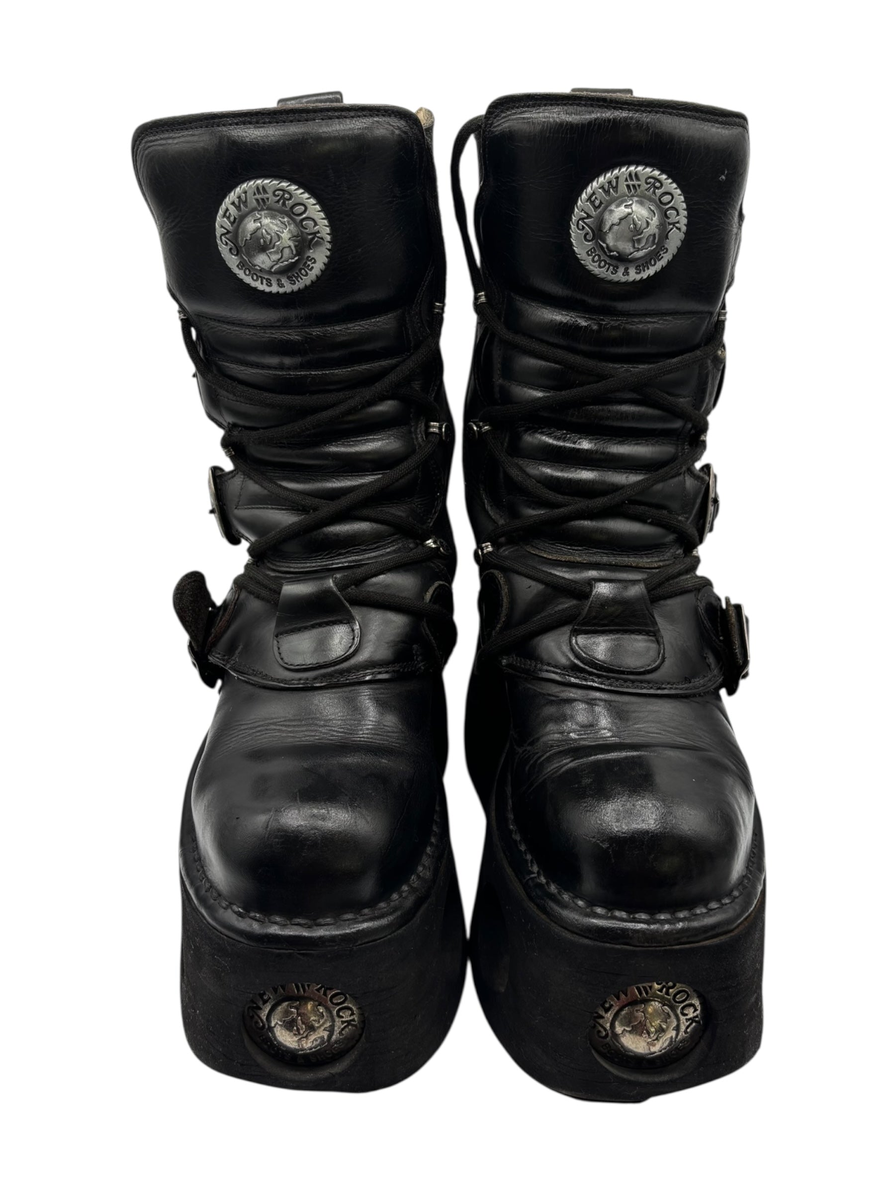 Vintage 90s New Rock neptuno platform boots size 37