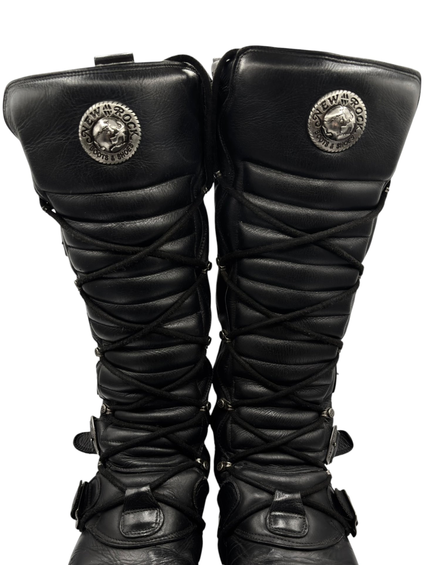 Vintage New Rock knee high reactor leather boots
