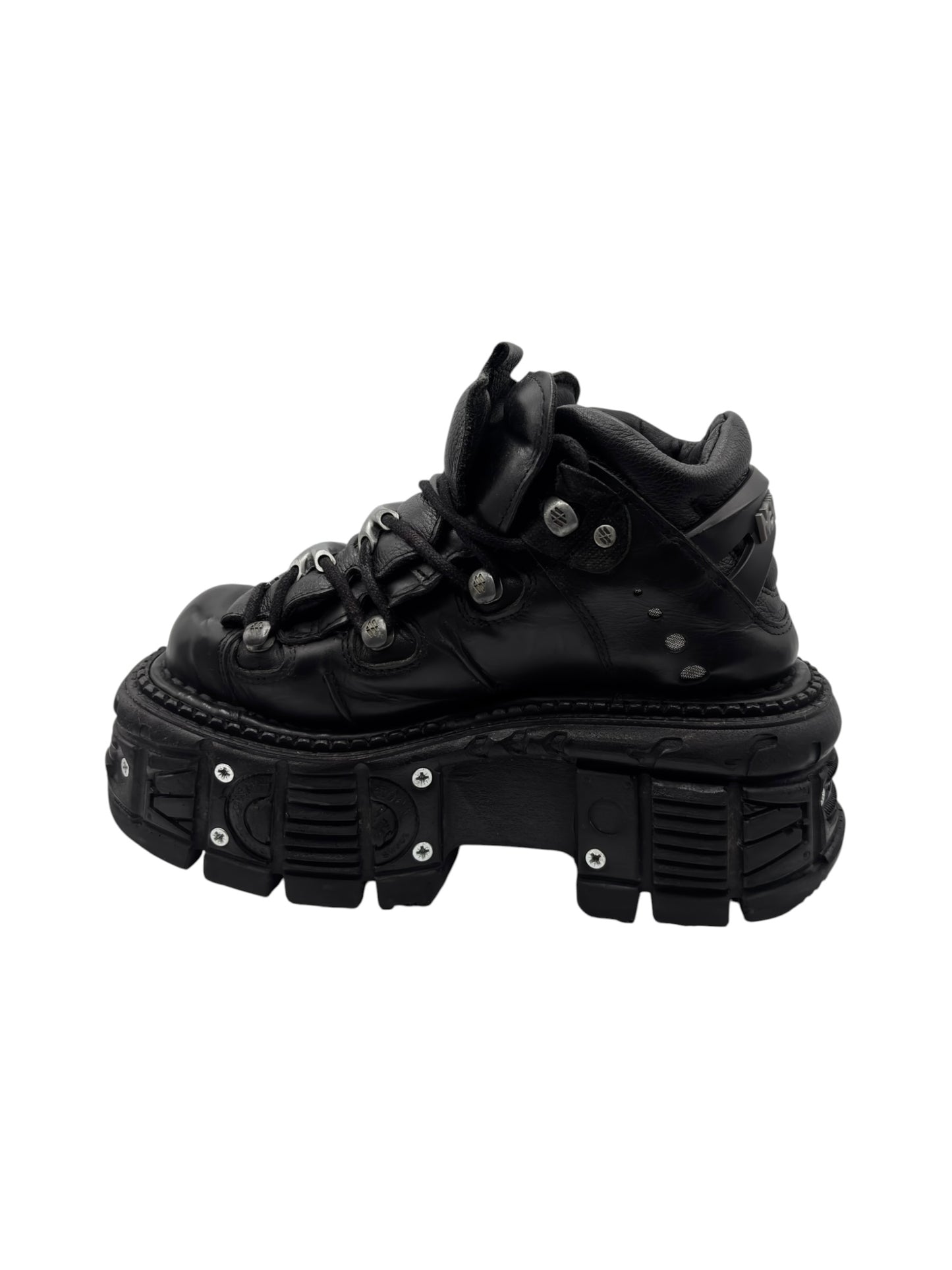 Vintage New Rock tank leather platform boots